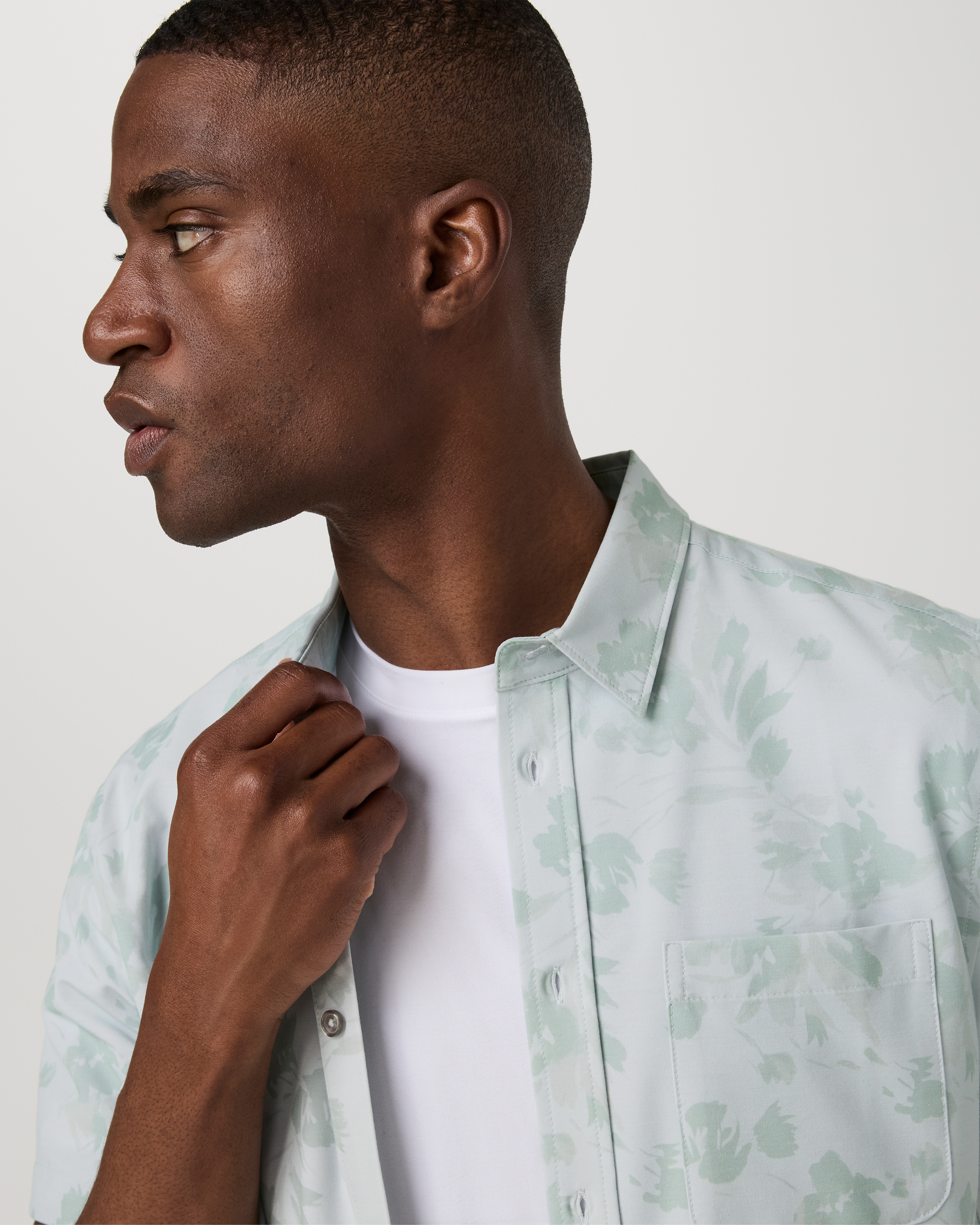 Short Sleeve Bridge Button Down | Storm Blue Fleur - Image 2