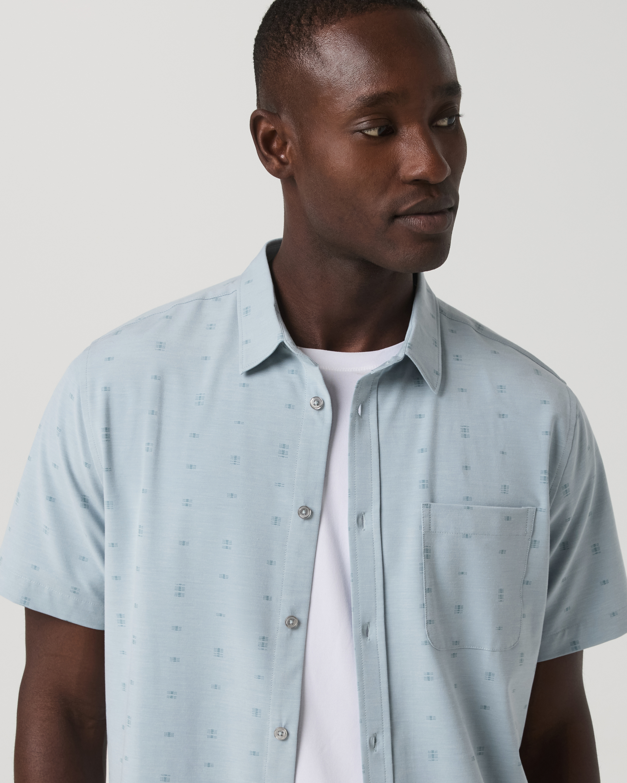 Short Sleeve Bridge Button Down | Raindrop Stone - Image 2