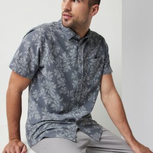 Short-Sleeve Bridge Button Down | Shiitake Vista