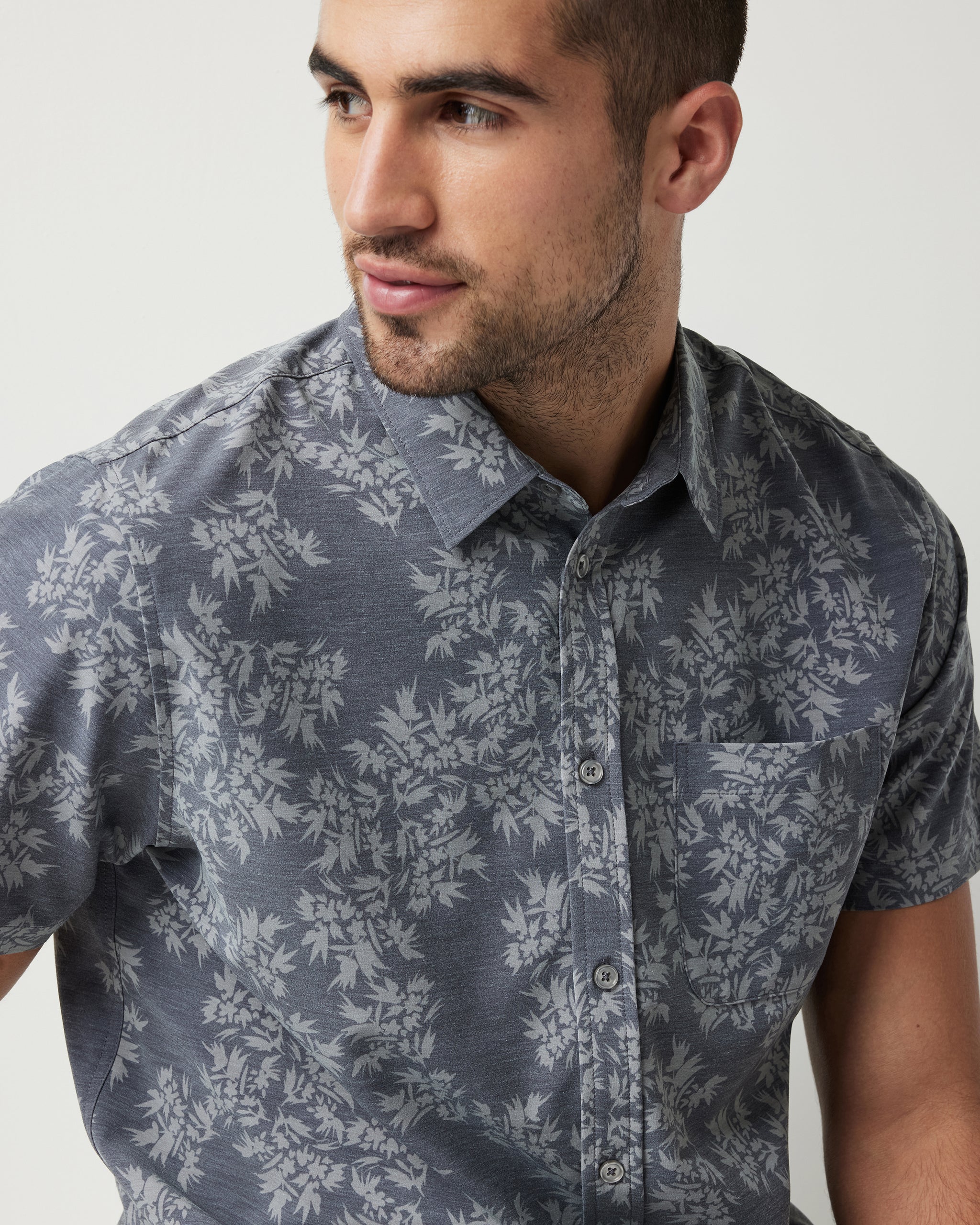Short-Sleeve Bridge Button Down | Shiitake Vista - Image 2