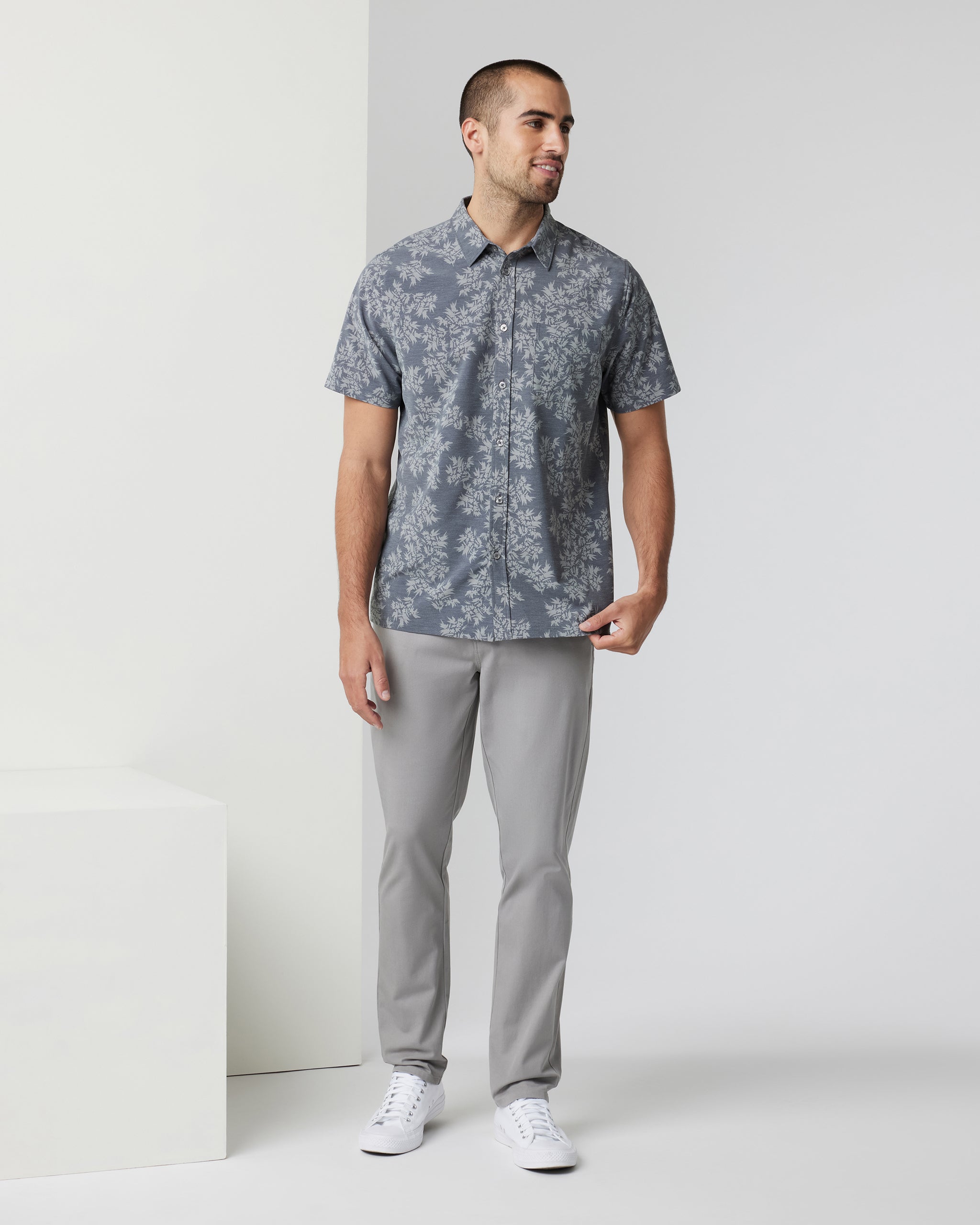 Short-Sleeve Bridge Button Down | Shiitake Vista - Image 5