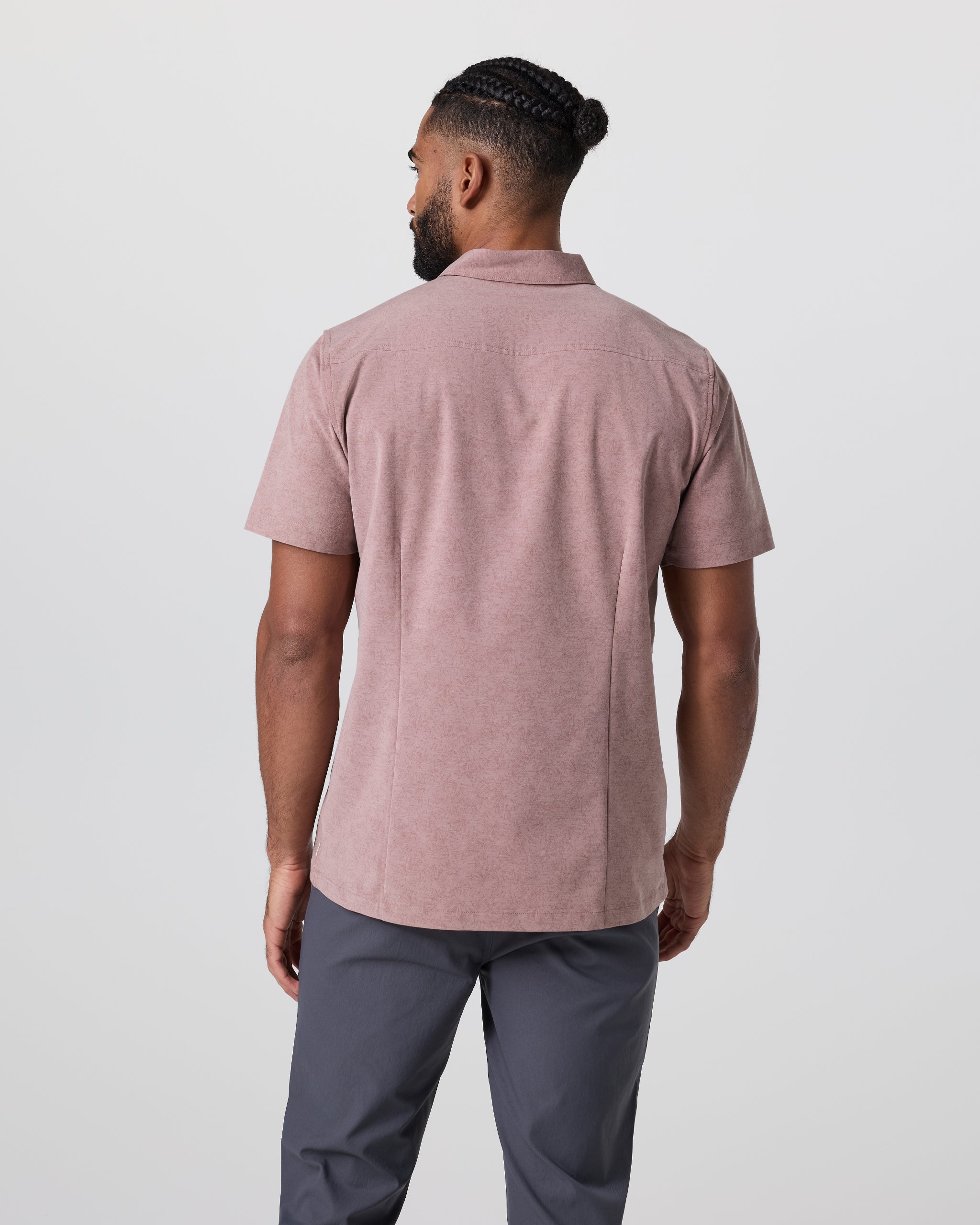 Short Sleeve Bridge Button Down | Zion Rose Water Lily - Image 3