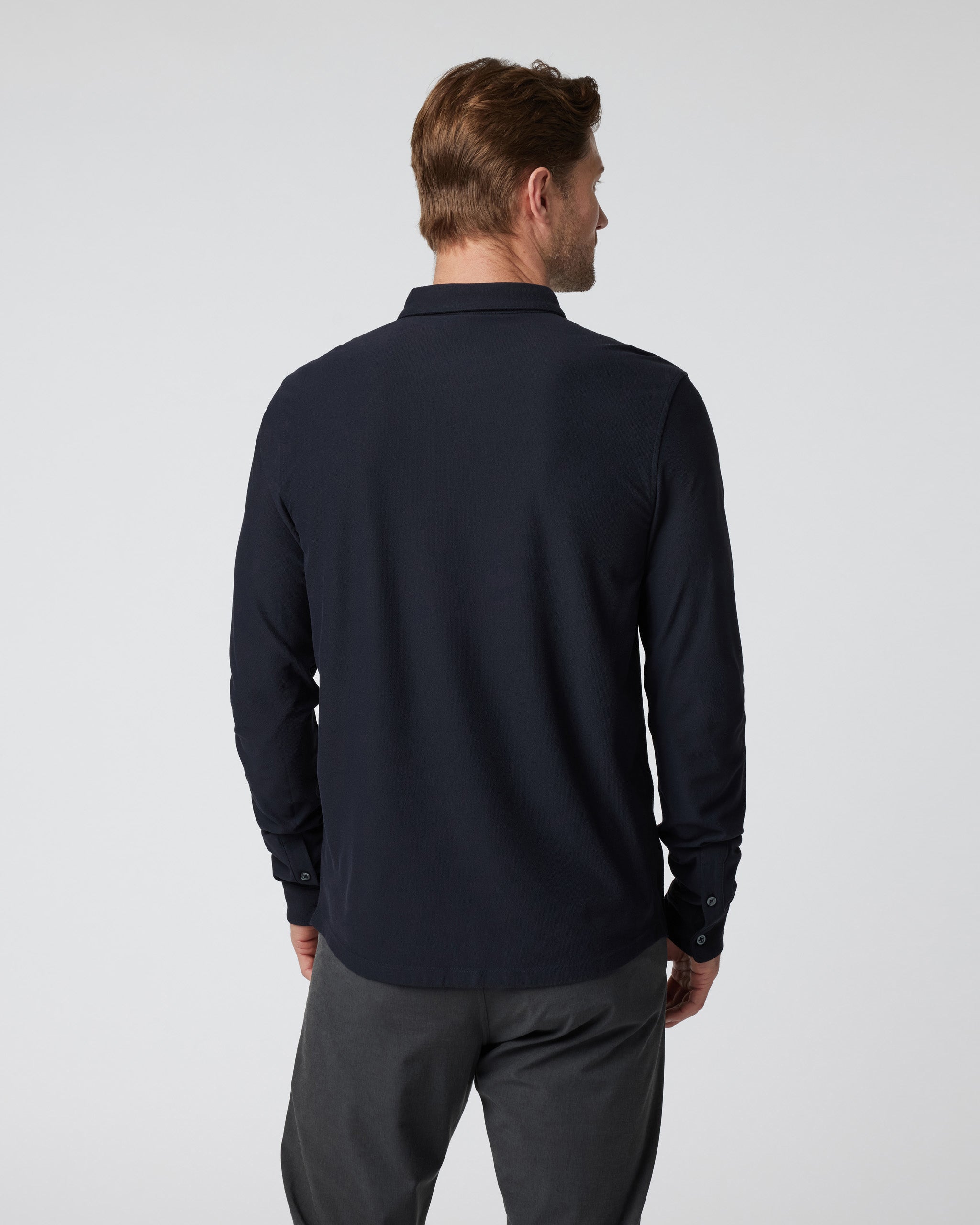 Long Sleeve Ace Button Down | Black - Image 3