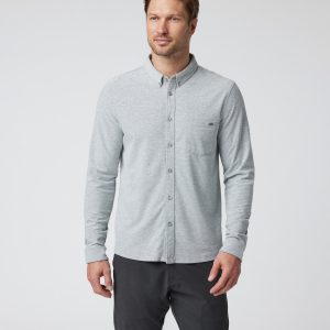 Long Sleeve Ace Button-Down | Light Grey