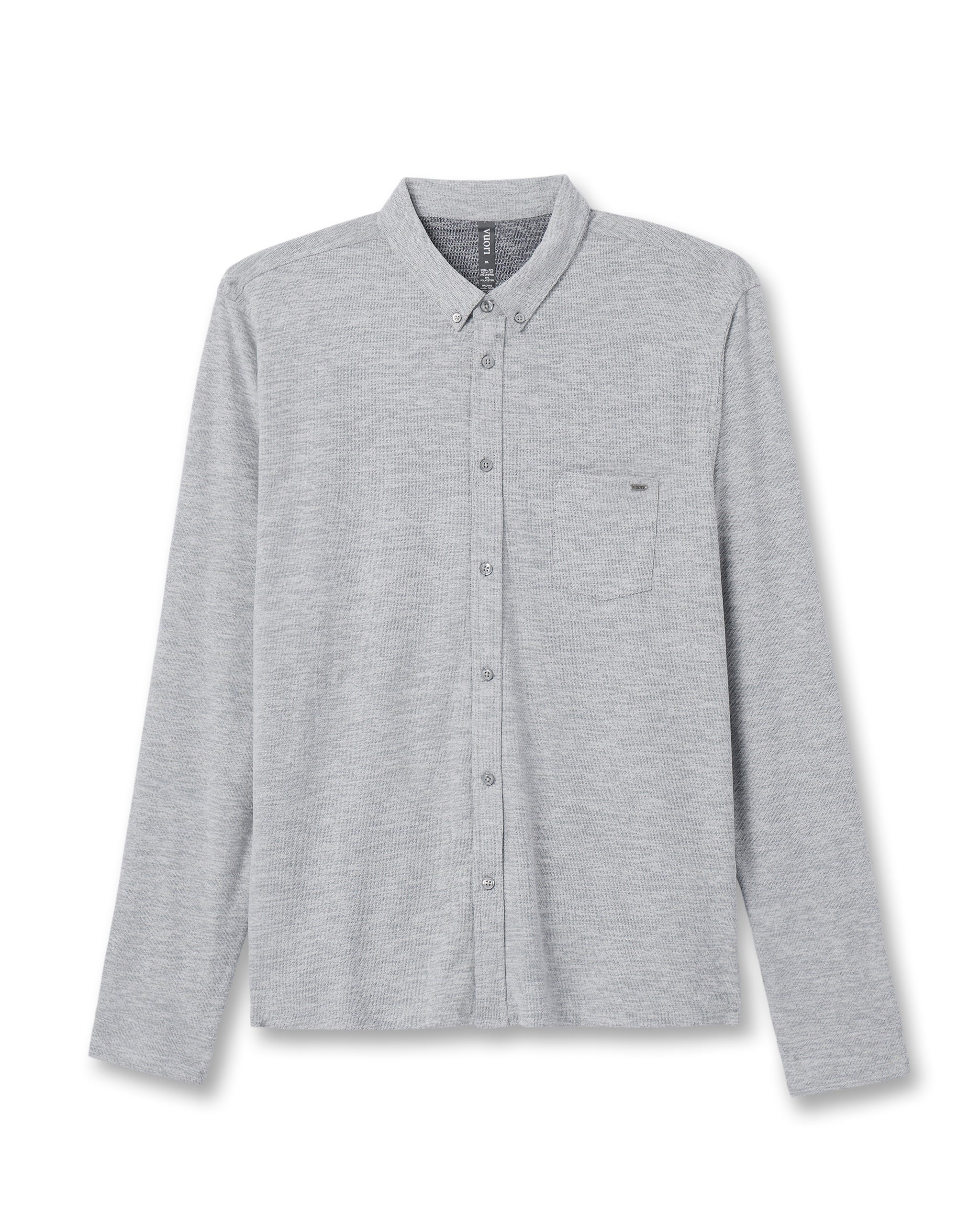 Long Sleeve Ace Button-Down | Light Grey - Image 4