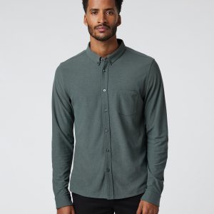 Long Sleeve Ace Button-Down | Smoked Beryl