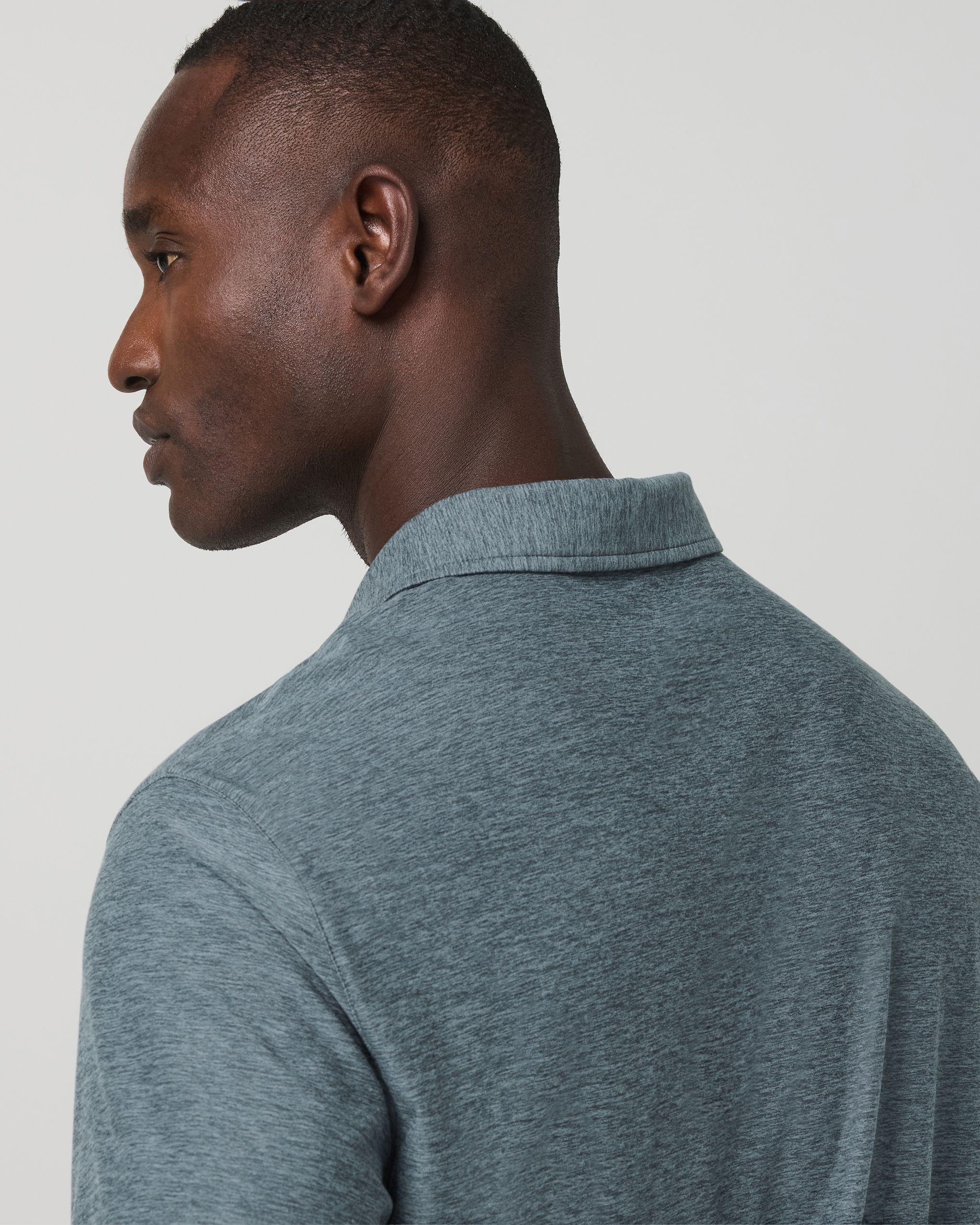 Strato Tech Polo | Blue Sea Heather - Image 2