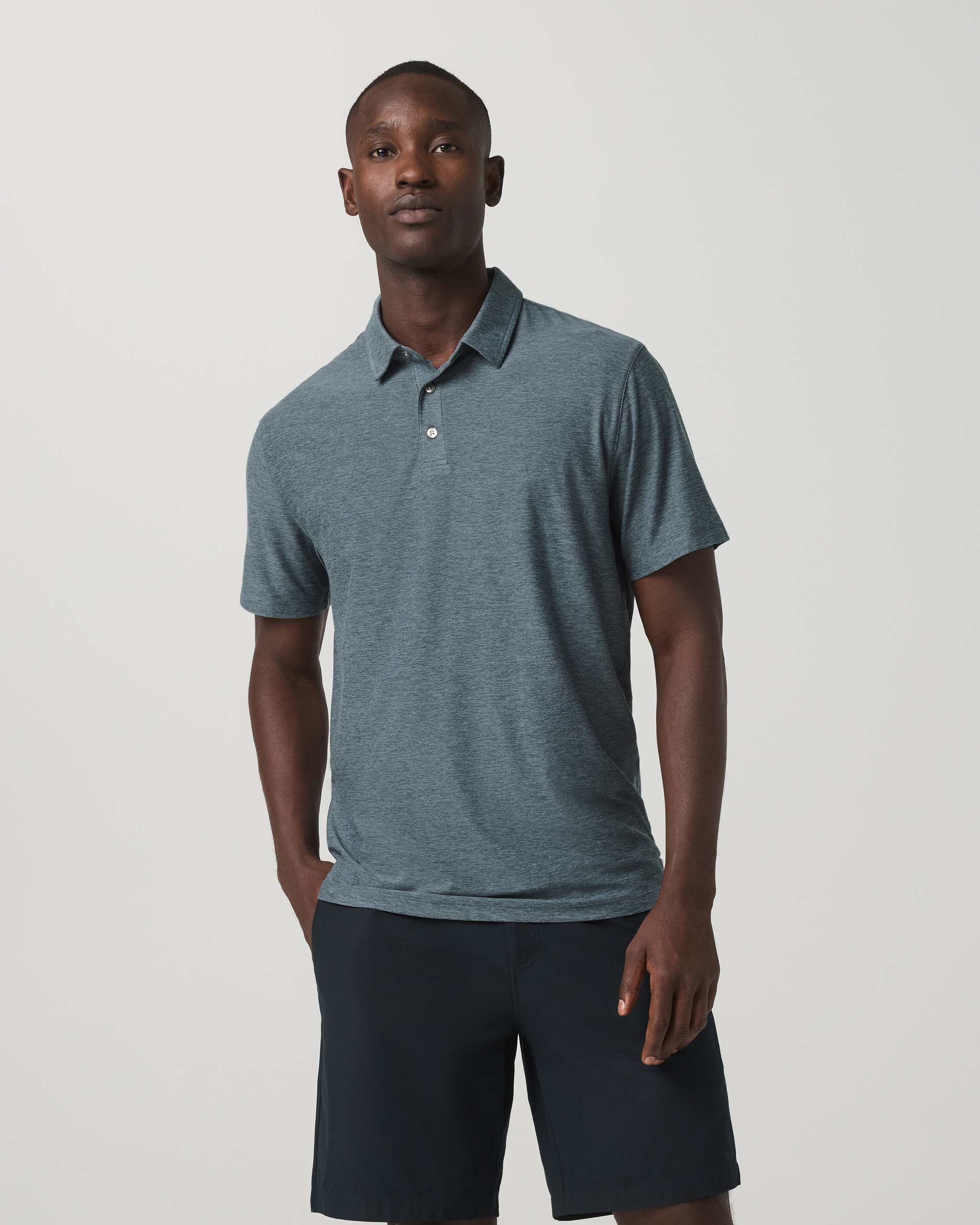 Strato Tech Polo | Blue Sea Heather - Image 5