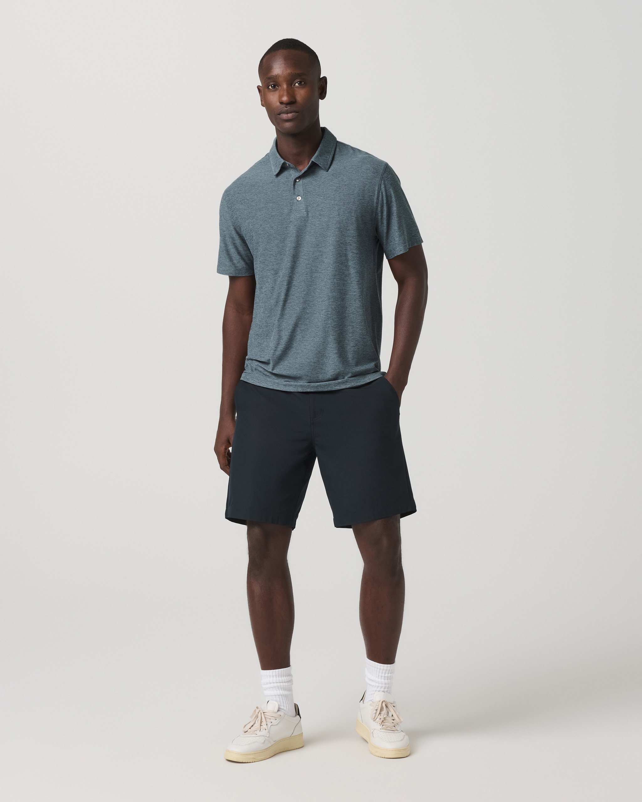 Strato Tech Polo | Blue Sea Heather - Image 3