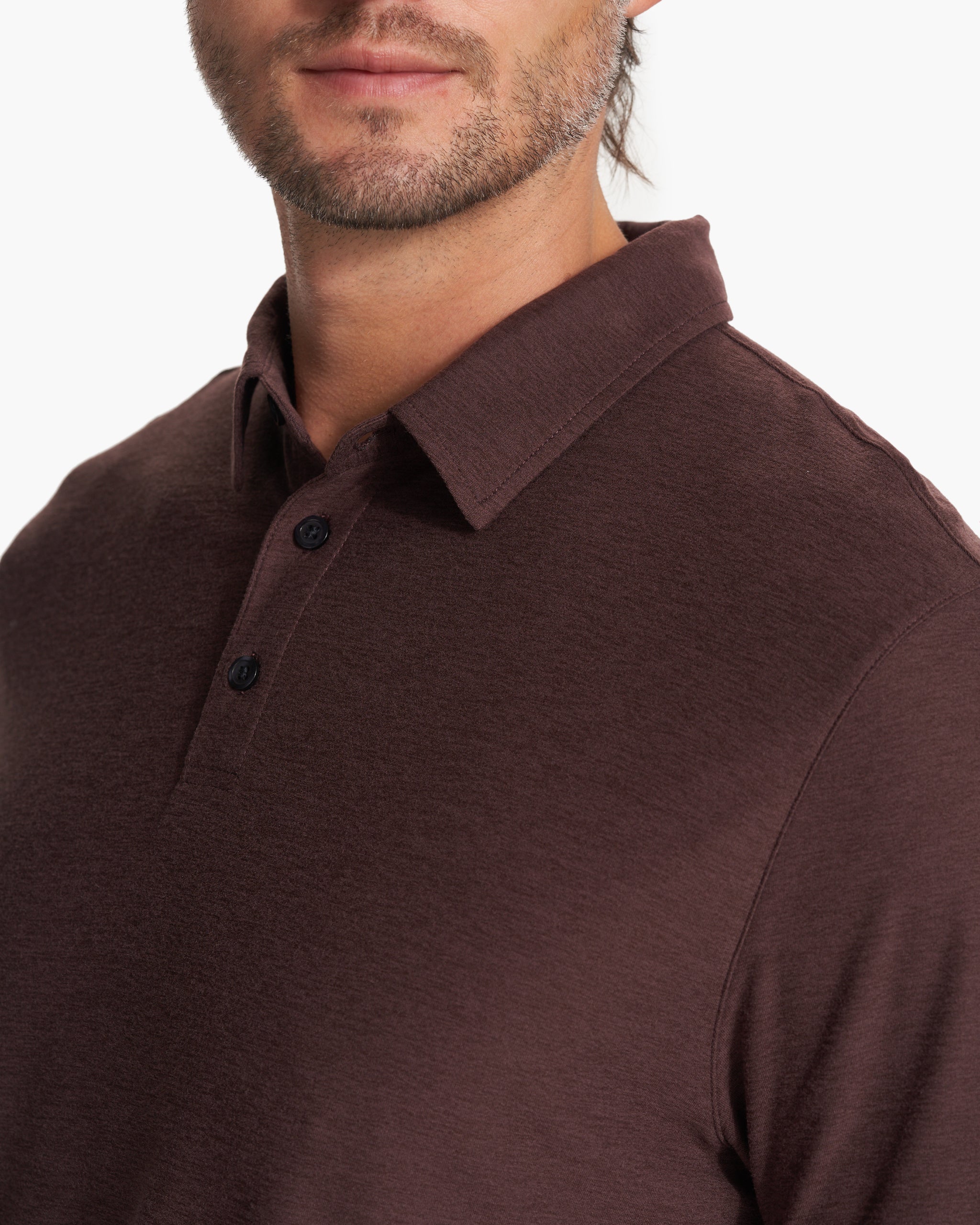 Strato Tech Polo | Mahogany Heather - Image 3