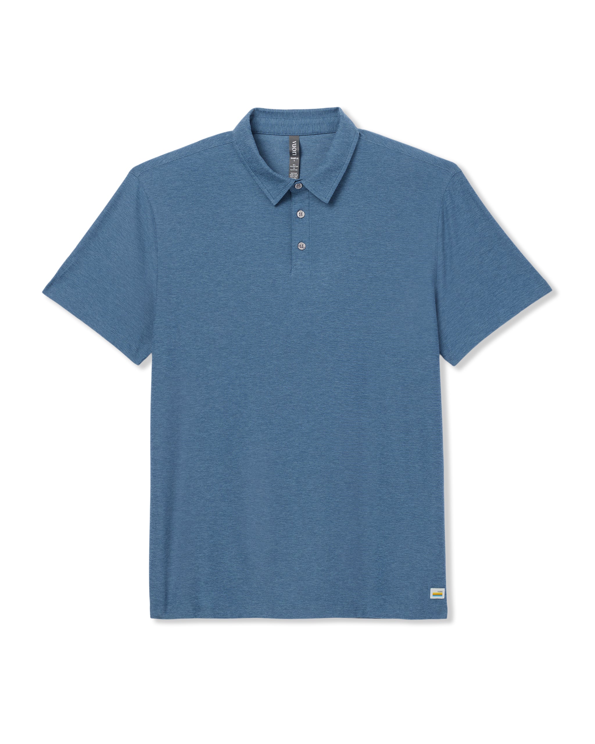 Strato Tech Polo | Pool Blue Heather - Image 6