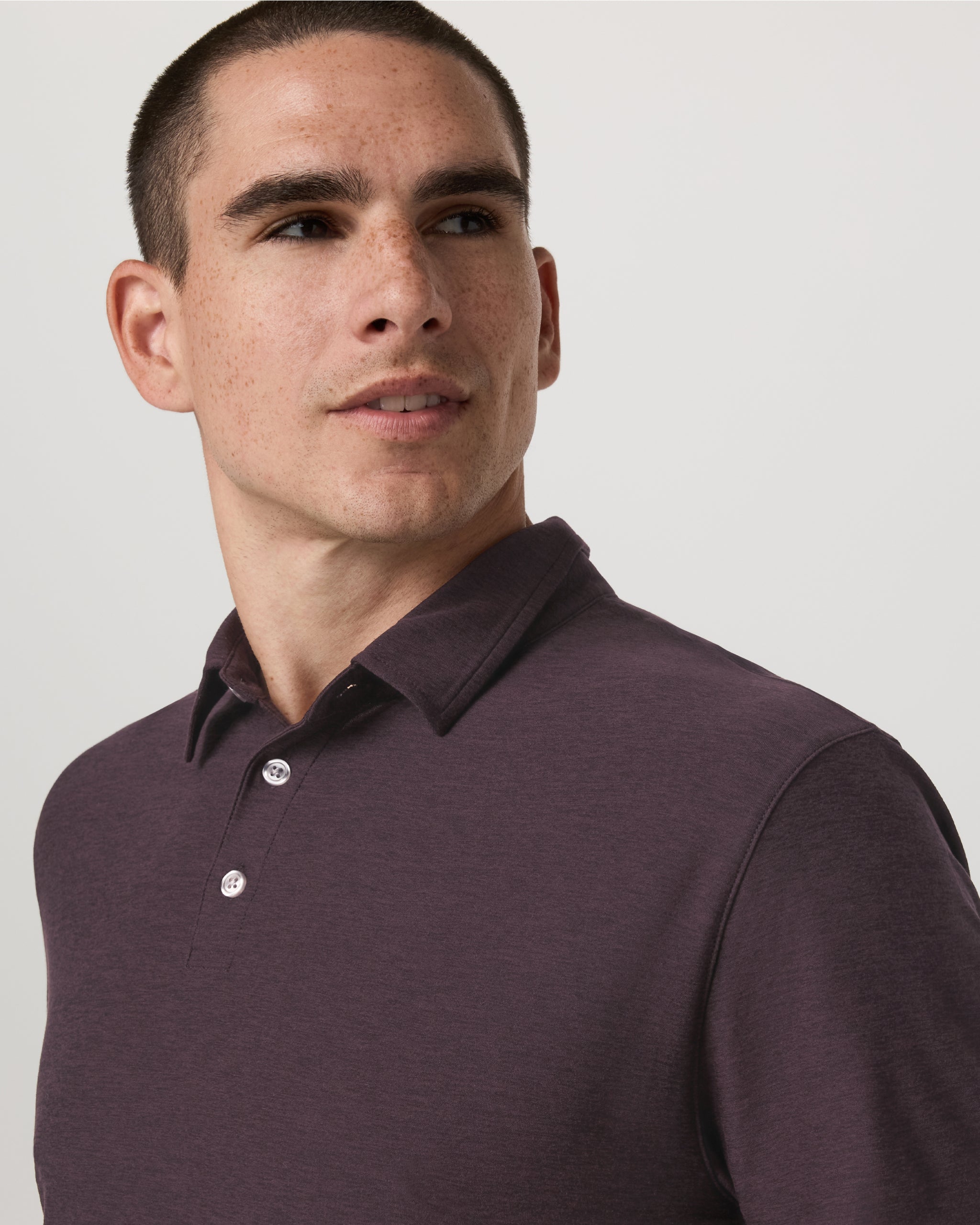 Strato Tech Polo | Raisin Heather - Image 3