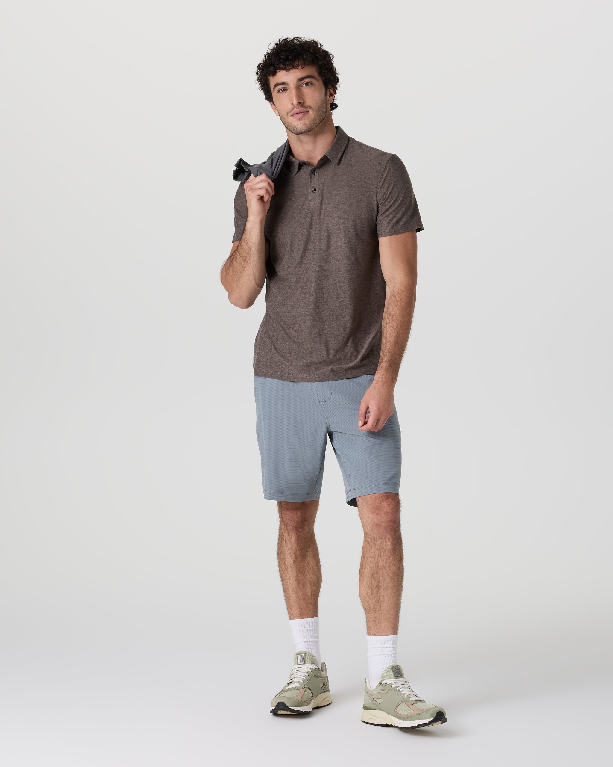 Strato Tech Polo | Warm Grey Heather - Image 3