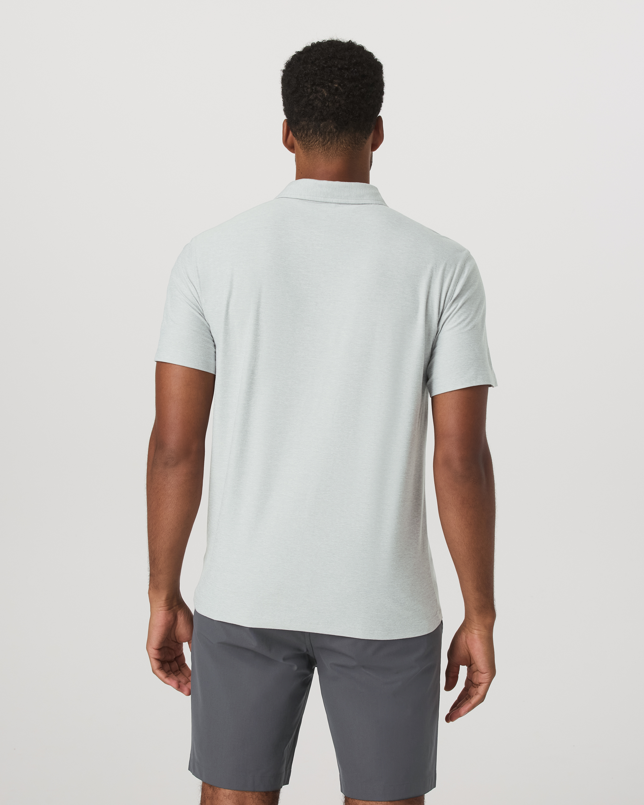Strato Tech Polo | Storm Blue Heather - Image 3