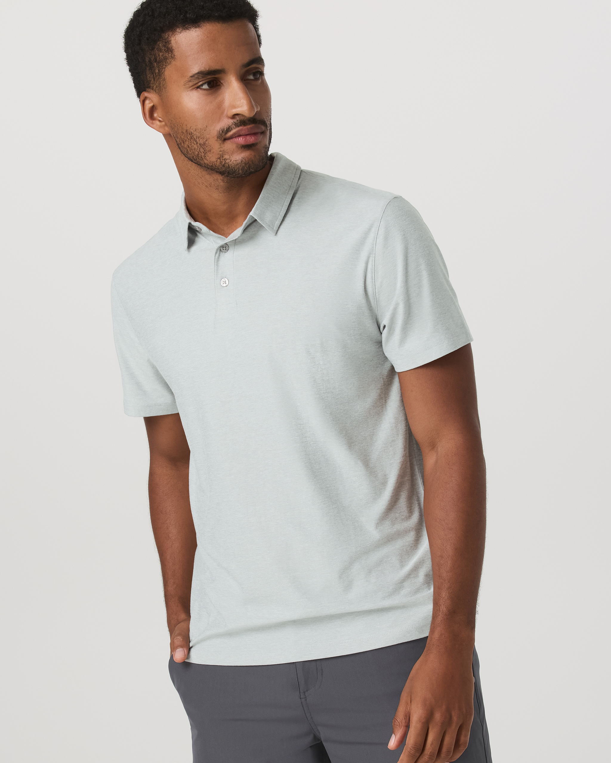 Strato Tech Polo | Storm Blue Heather - Image 2