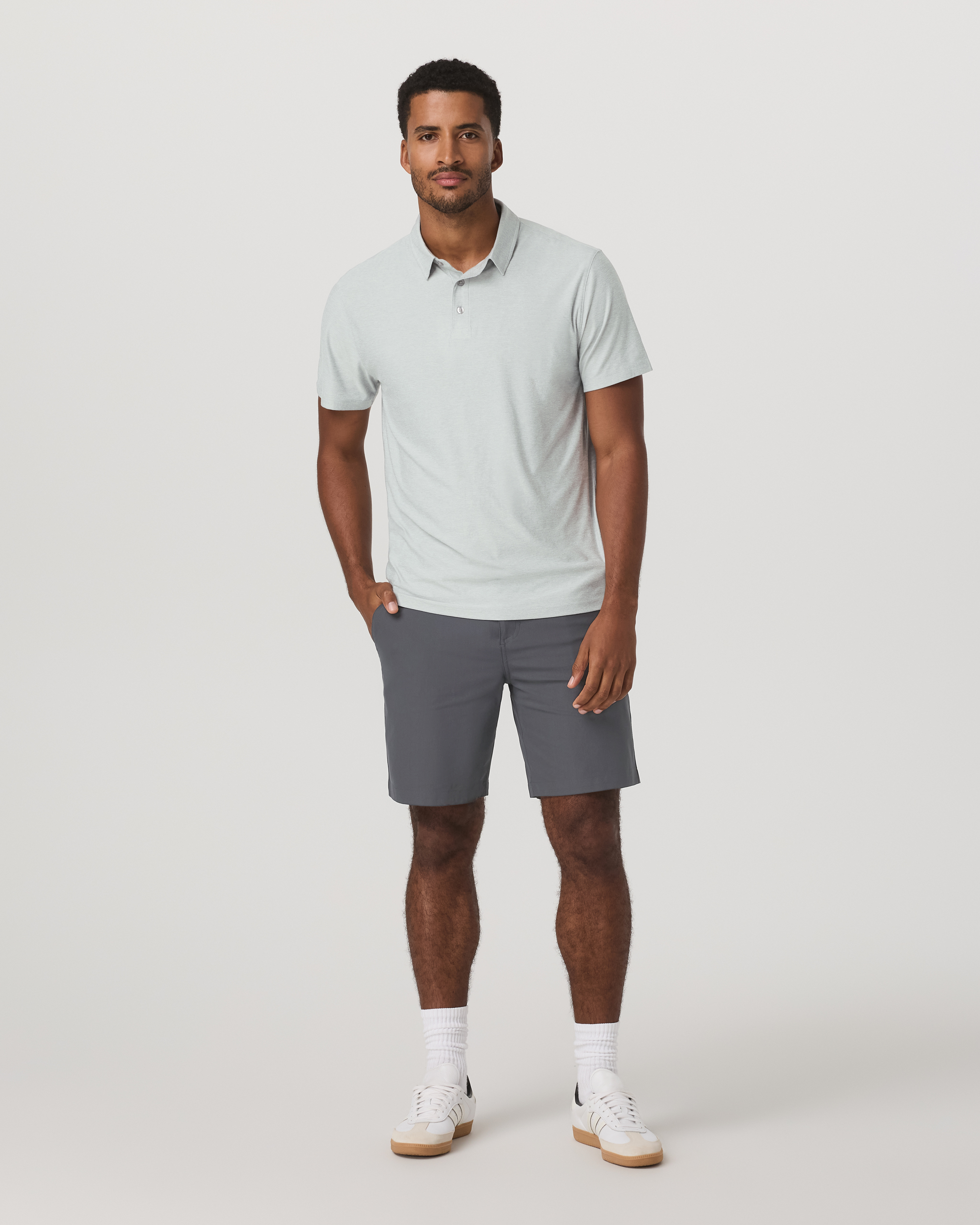 Strato Tech Polo | Storm Blue Heather - Image 4