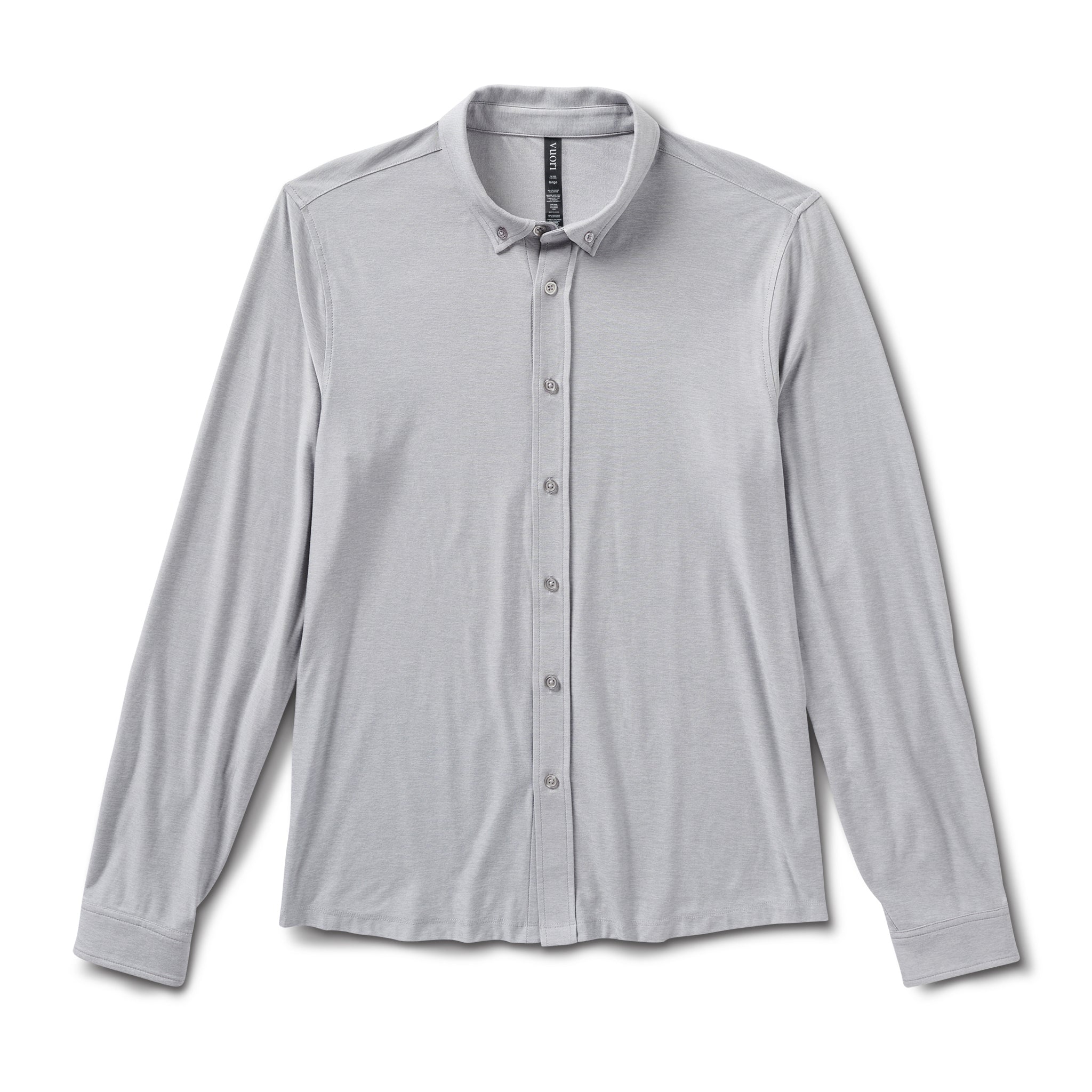 Long Sleeve Strato Button-Down | Platinum Heather - Image 5