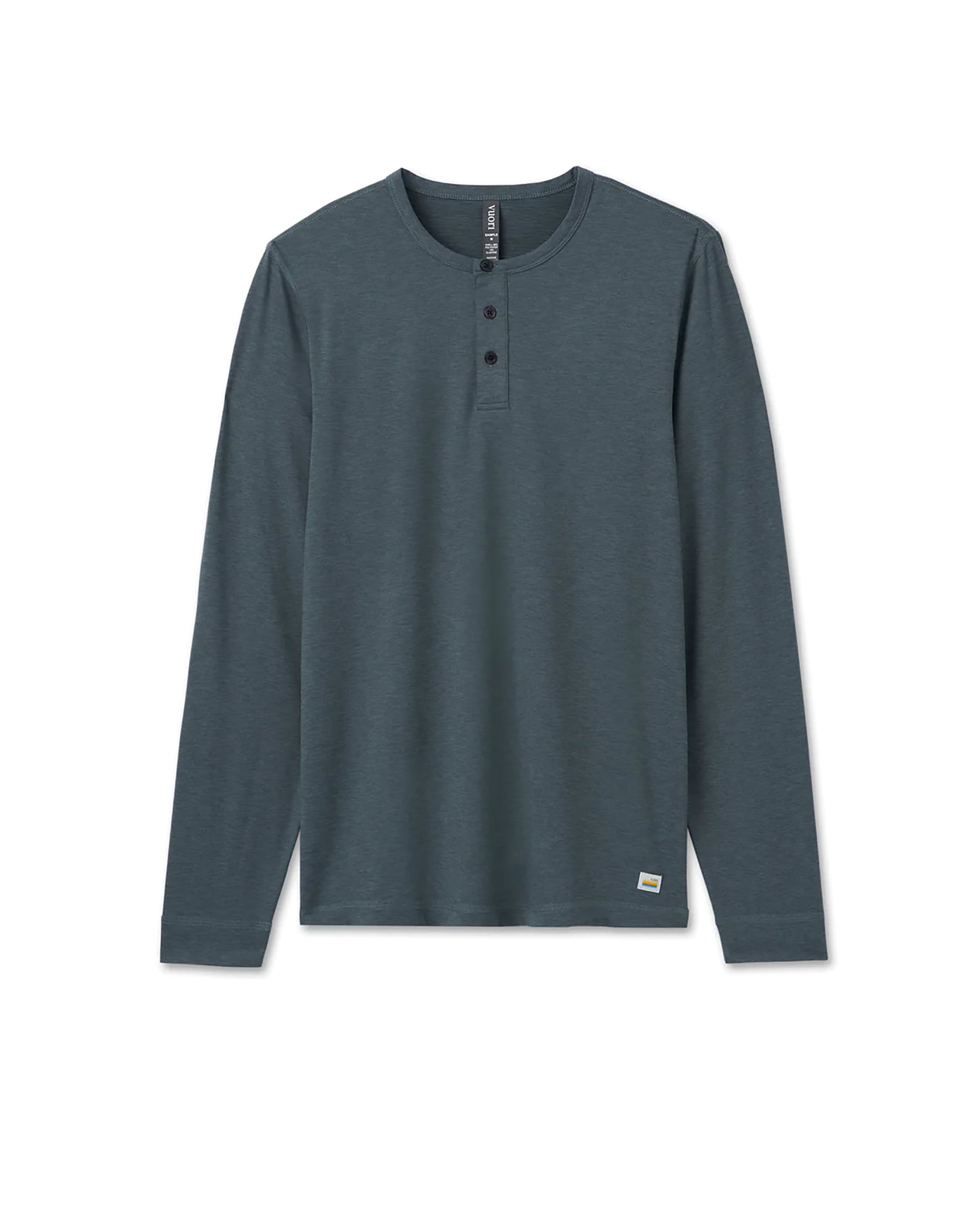 Long-Sleeve Ease Performance Henley | Lake Heather - Image 6