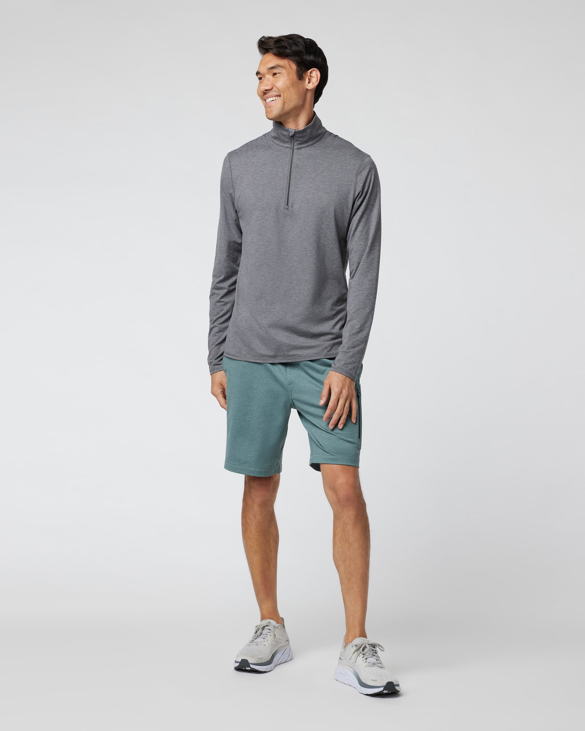 Ease Performance Half Zip 2.0 | Zinc Heather - Image 3