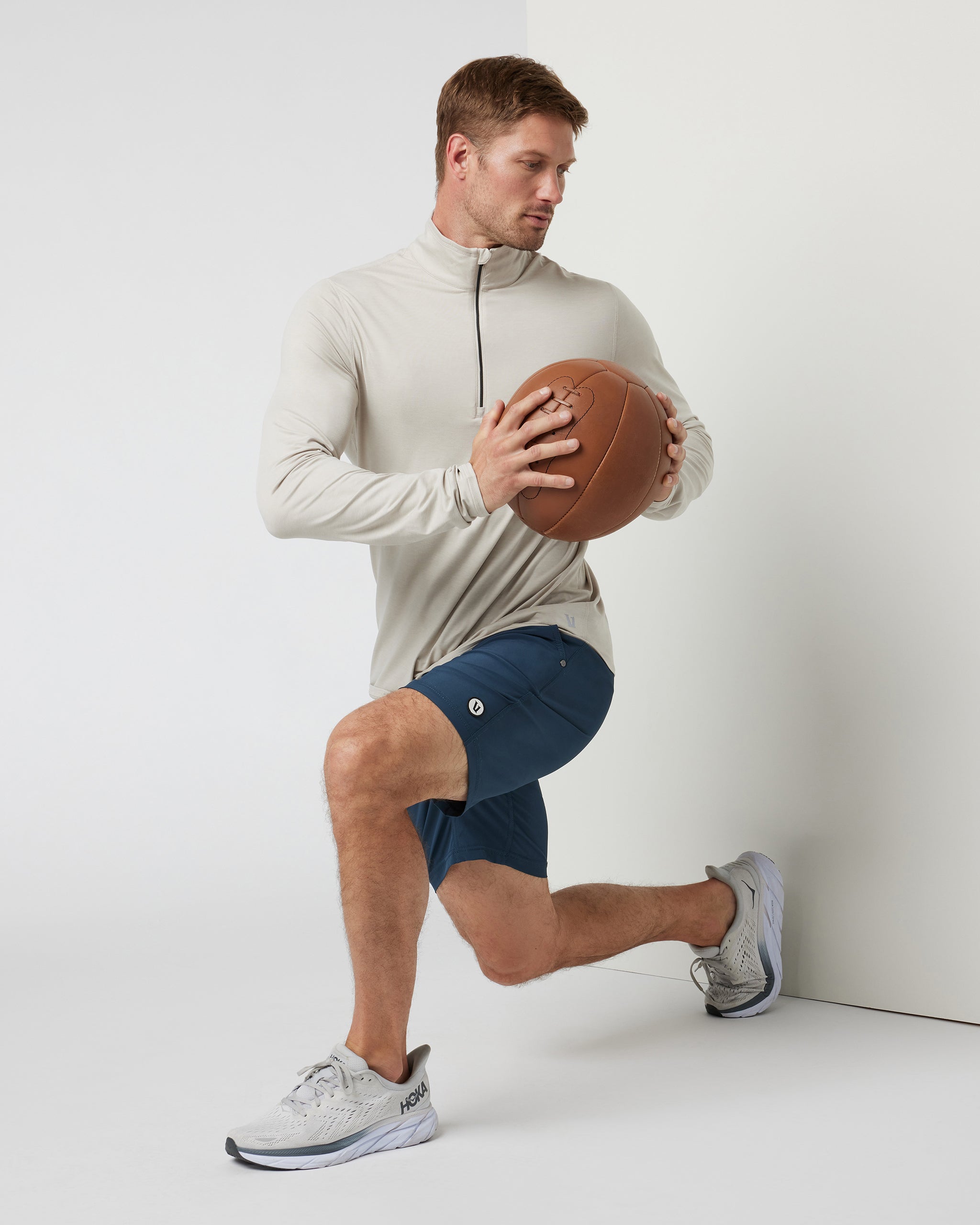 Ease Performance Half Zip 2.0 | Suede Heather - Image 3
