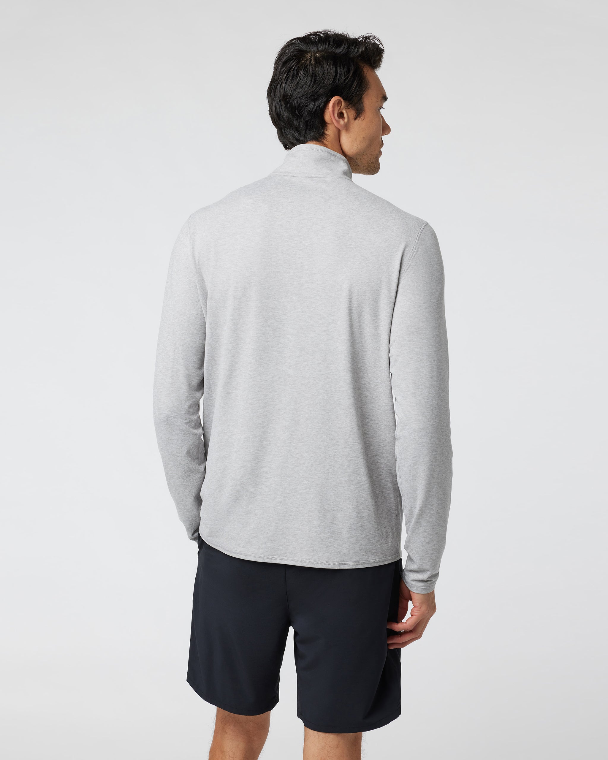 Ease Performance Half Zip 2.0 | Light Heather Grey - Image 4