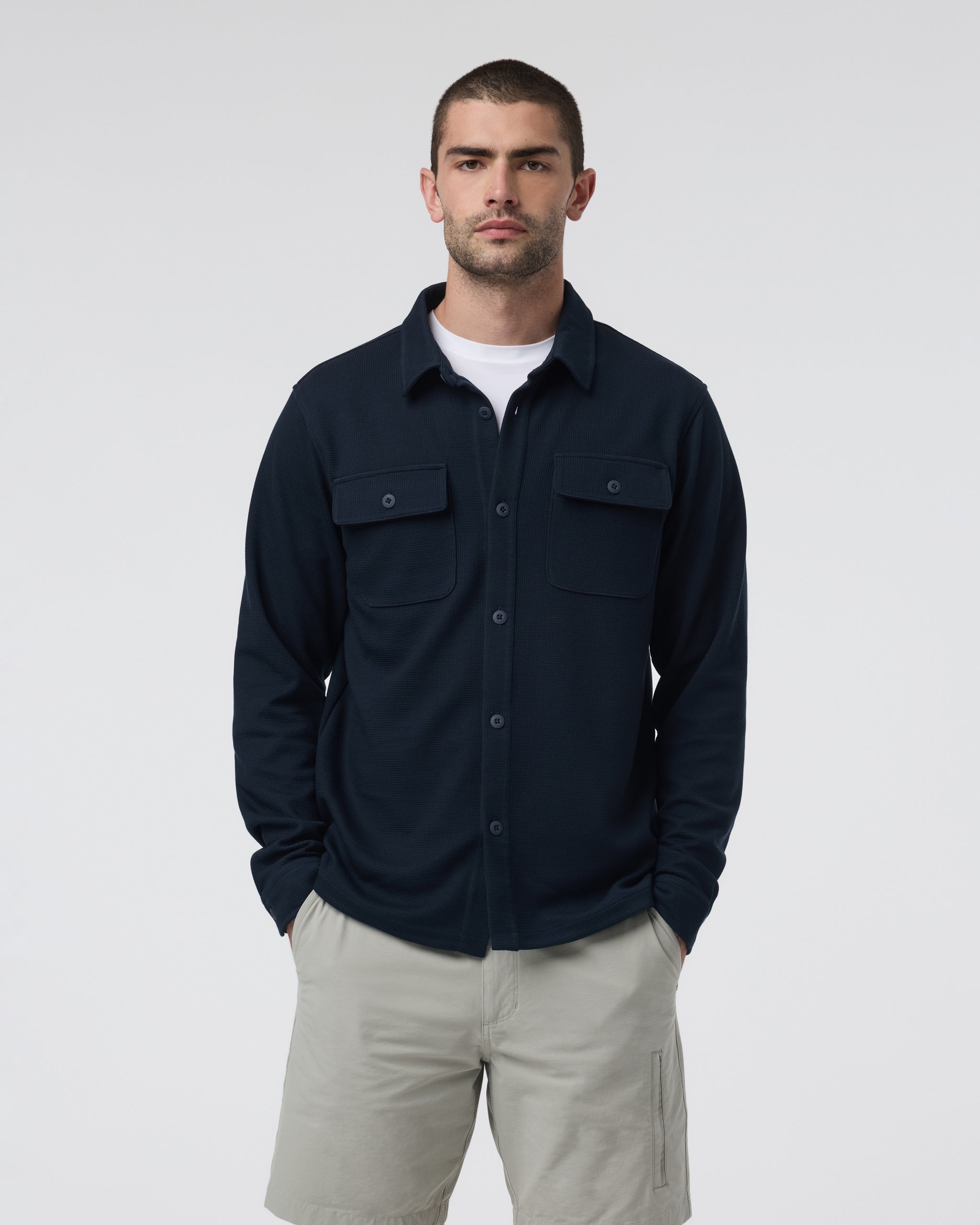 Waffle Shirt Jacket | Ink - Image 2