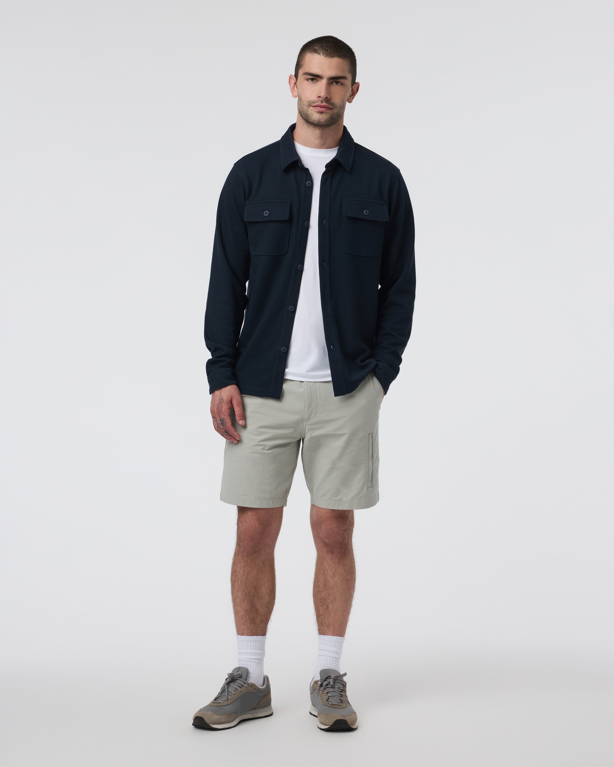 Waffle Shirt Jacket | Ink - Image 4