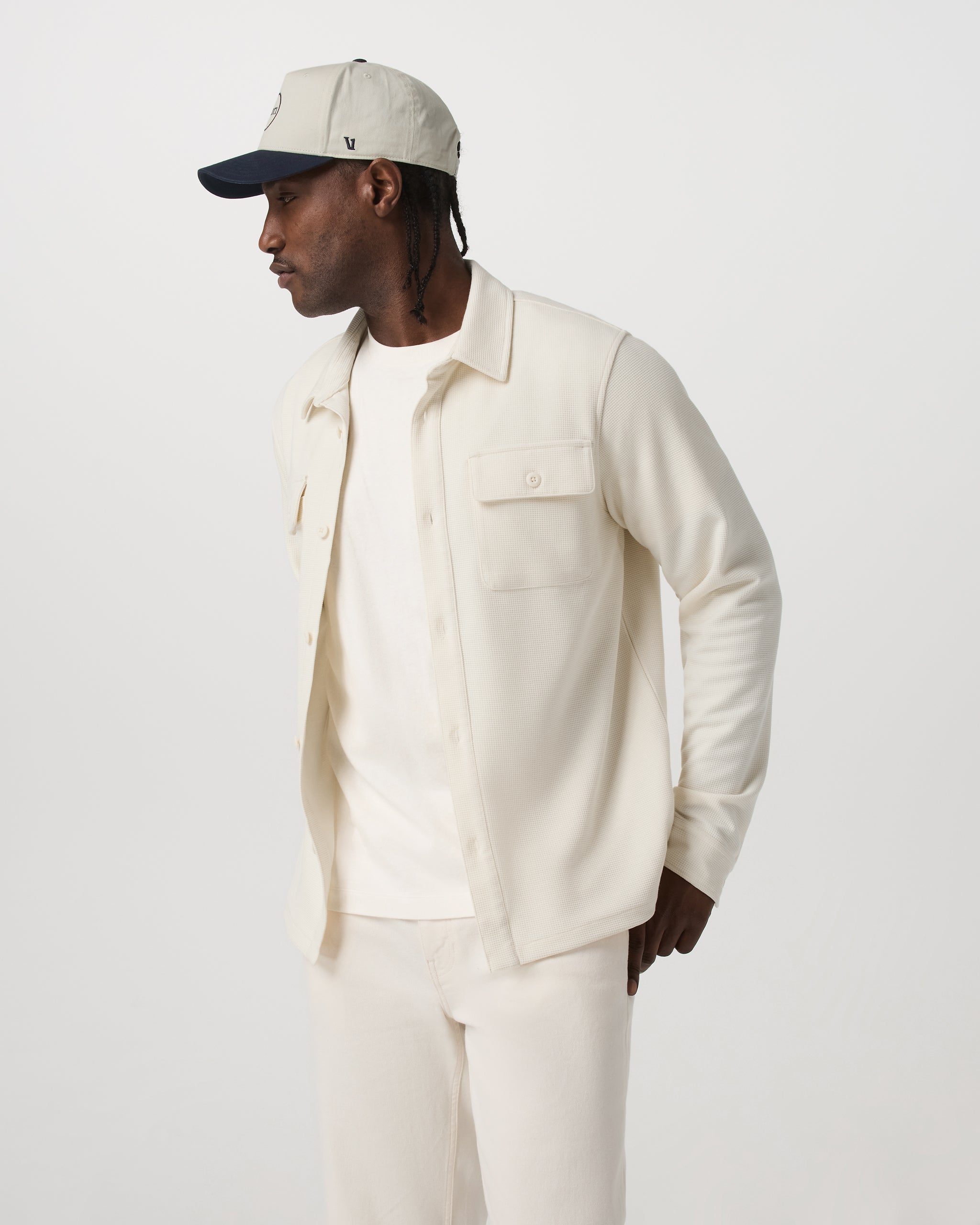 Waffle Shirt Jacket | Natural