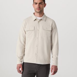 Waffle Shirt Jacket | Mushroom