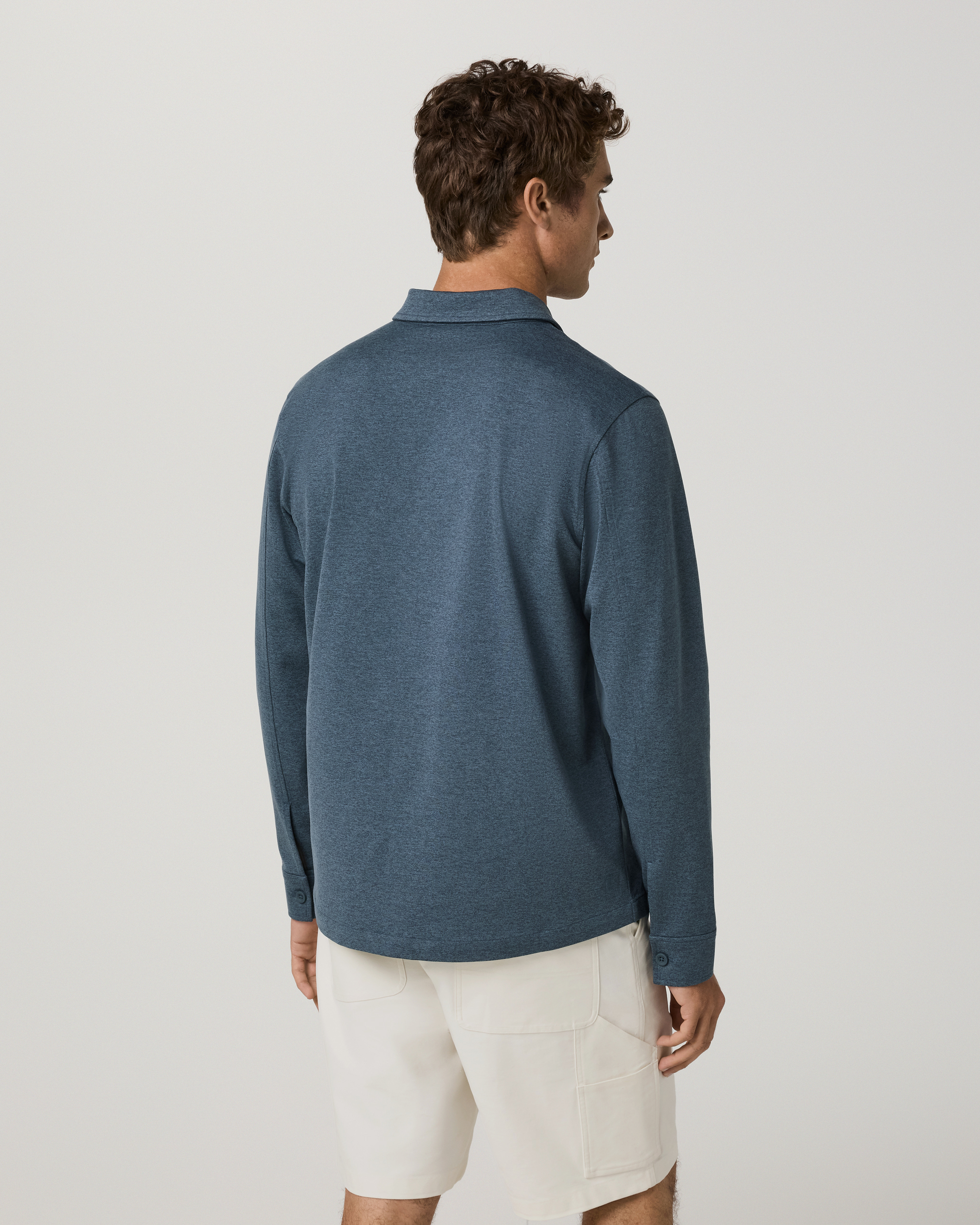 Coronado Shirt Jacket | Bay Blue Heather - Image 4