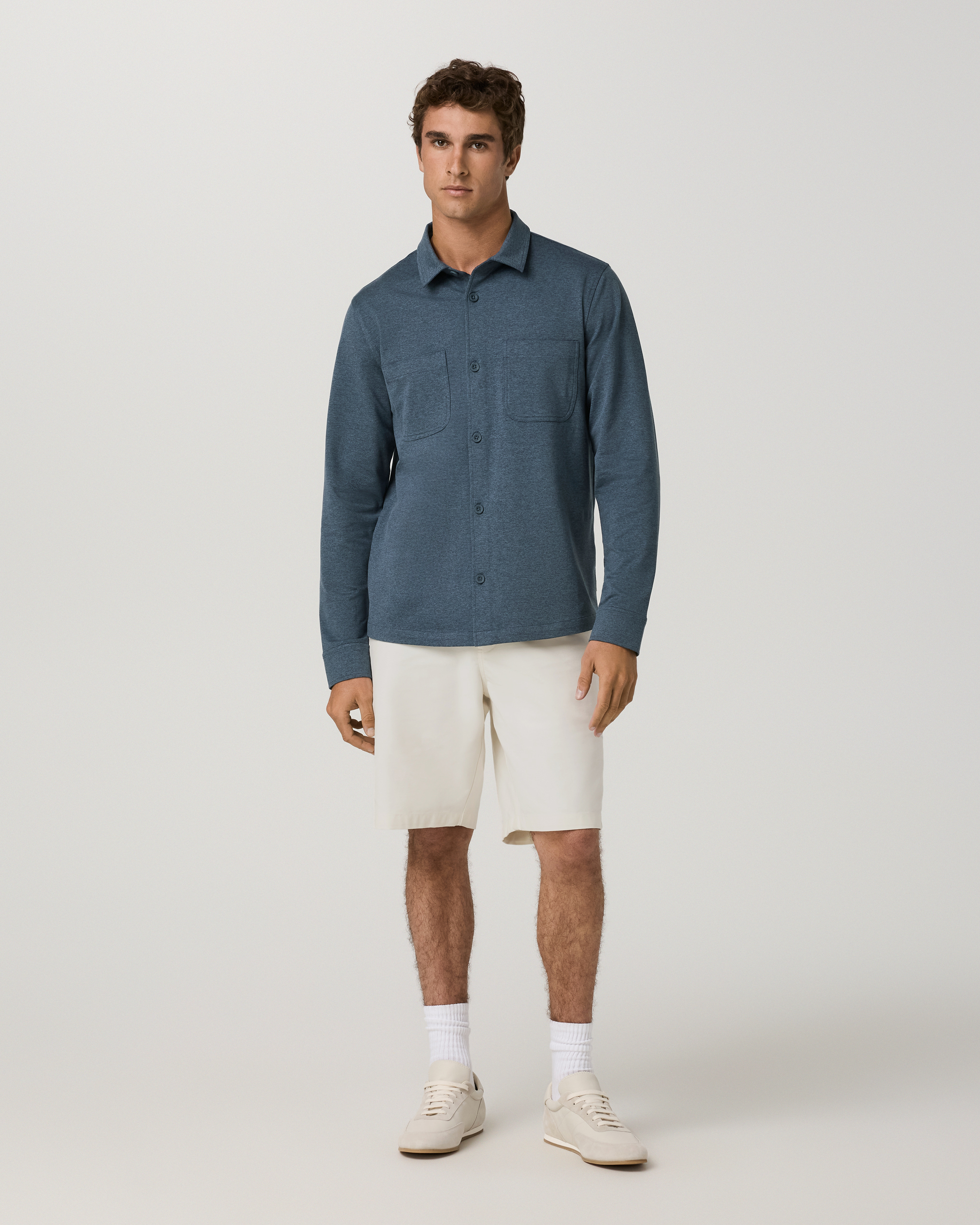 Coronado Shirt Jacket | Bay Blue Heather - Image 3