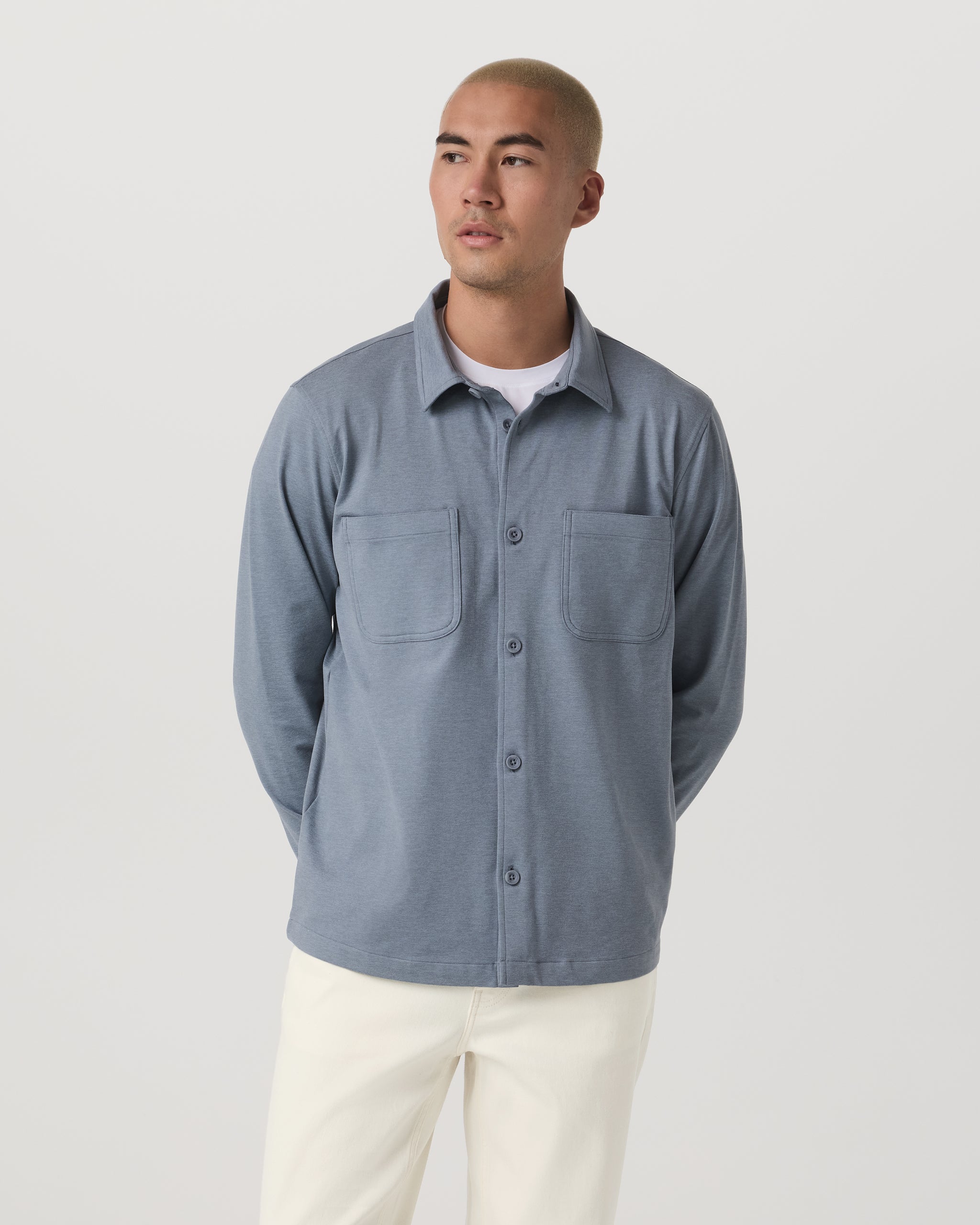 Coronado Shirt Jacket | Slate Blue Heather - Image 3