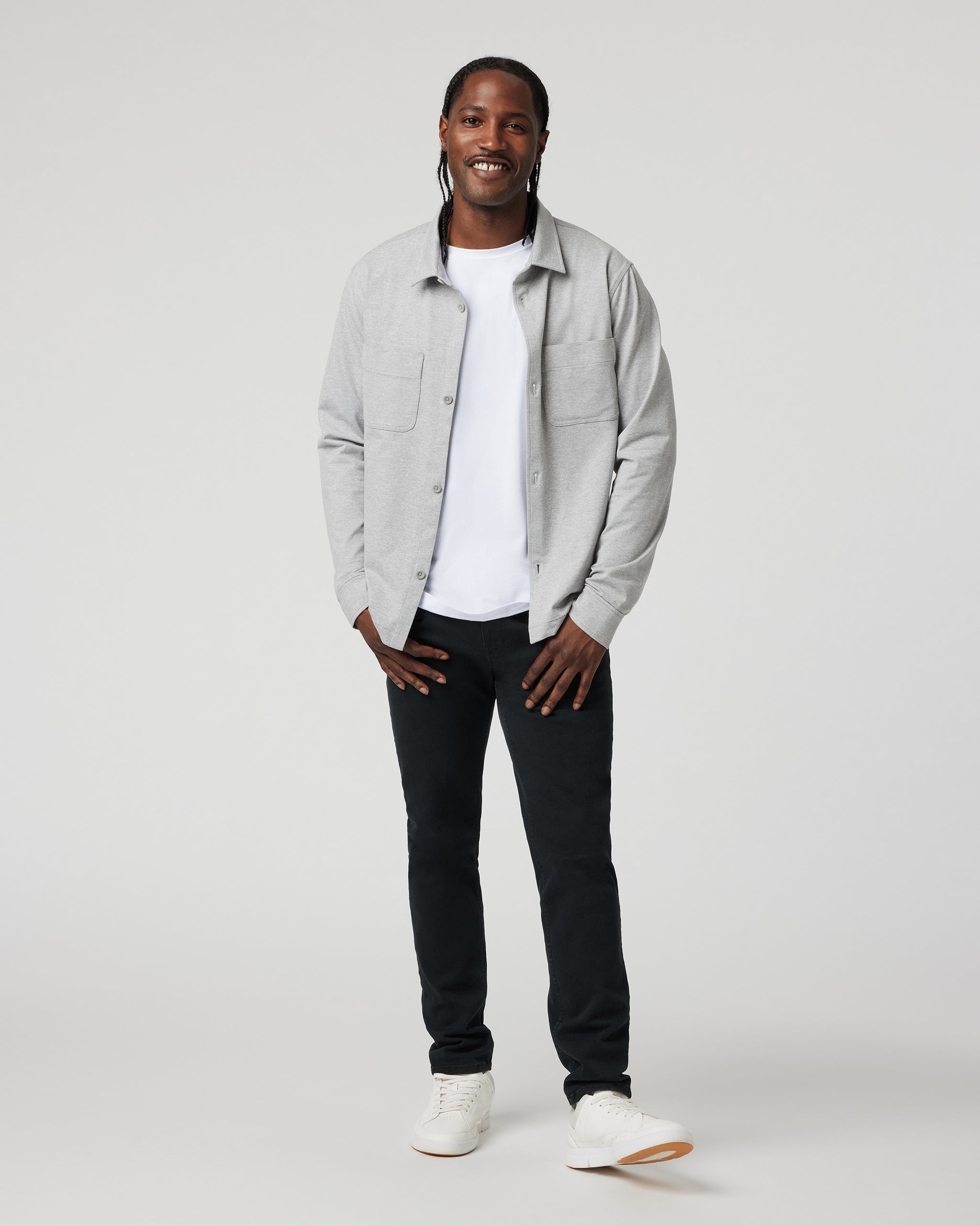 Coronado Shirt Jacket | Light Heather Grey - Image 4