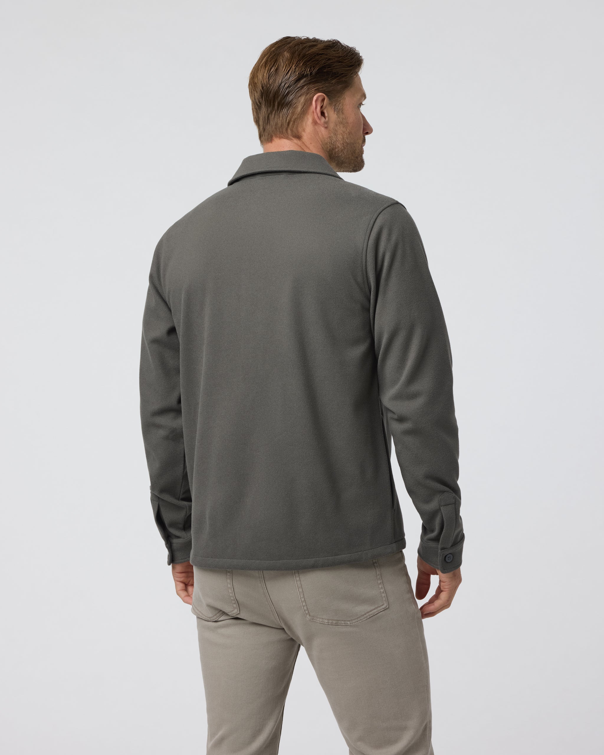 Beldon Shirt Jacket Knit Twill | Oregano - Image 3