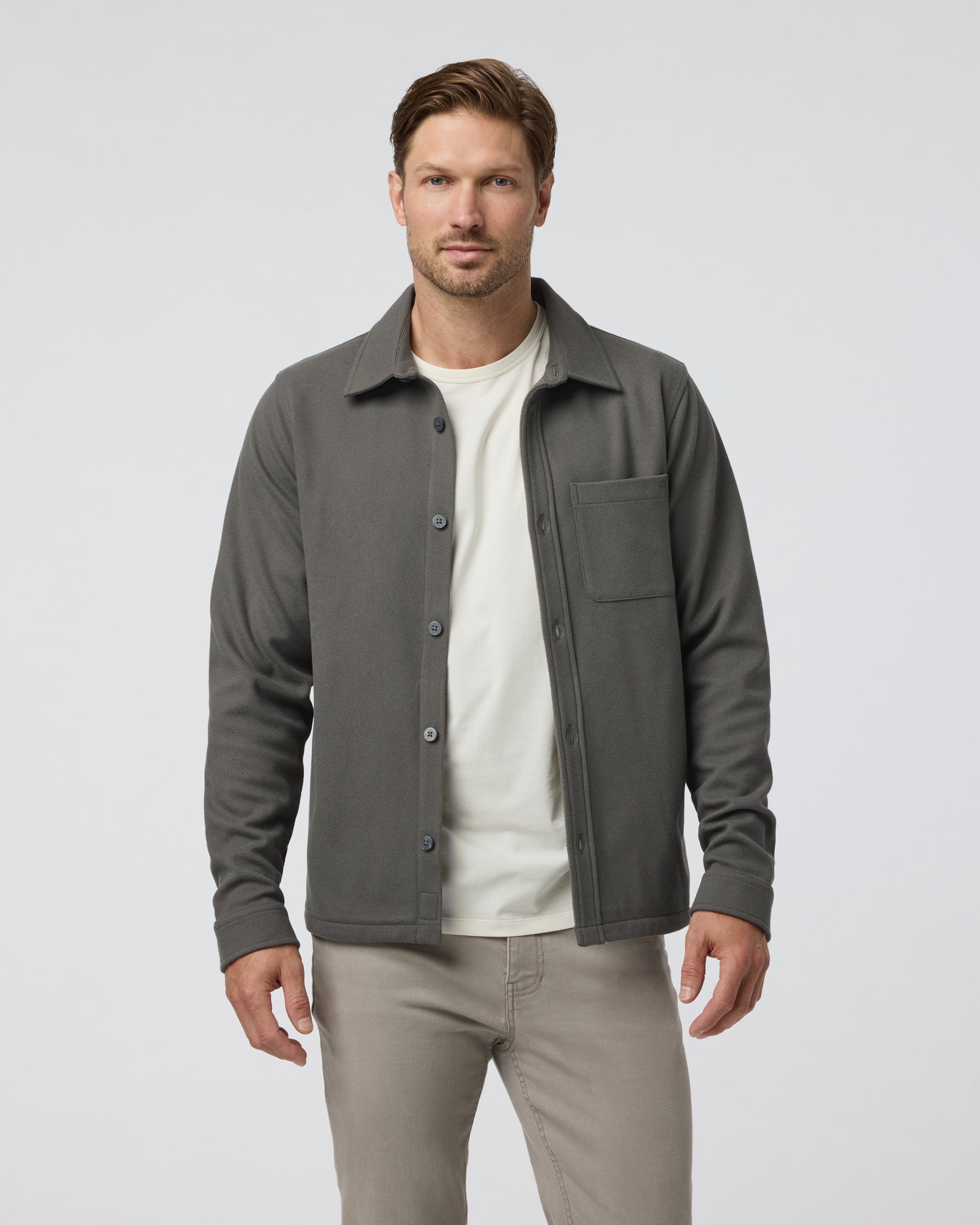 Beldon Shirt Jacket Knit Twill | Oregano - Image 2