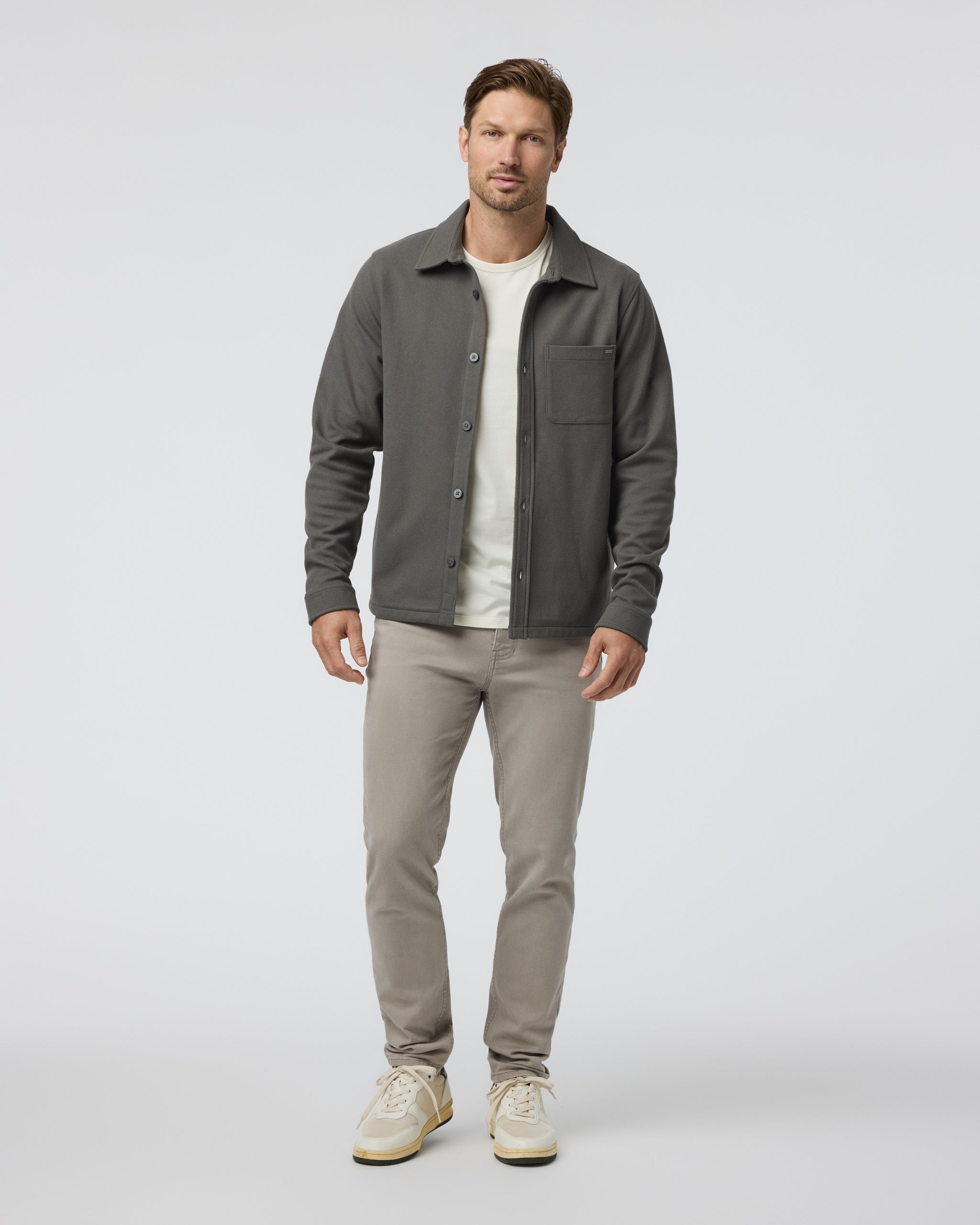 Beldon Shirt Jacket Knit Twill | Oregano - Image 4