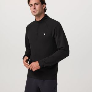 Clearview Seamless Quarter Zip | Black