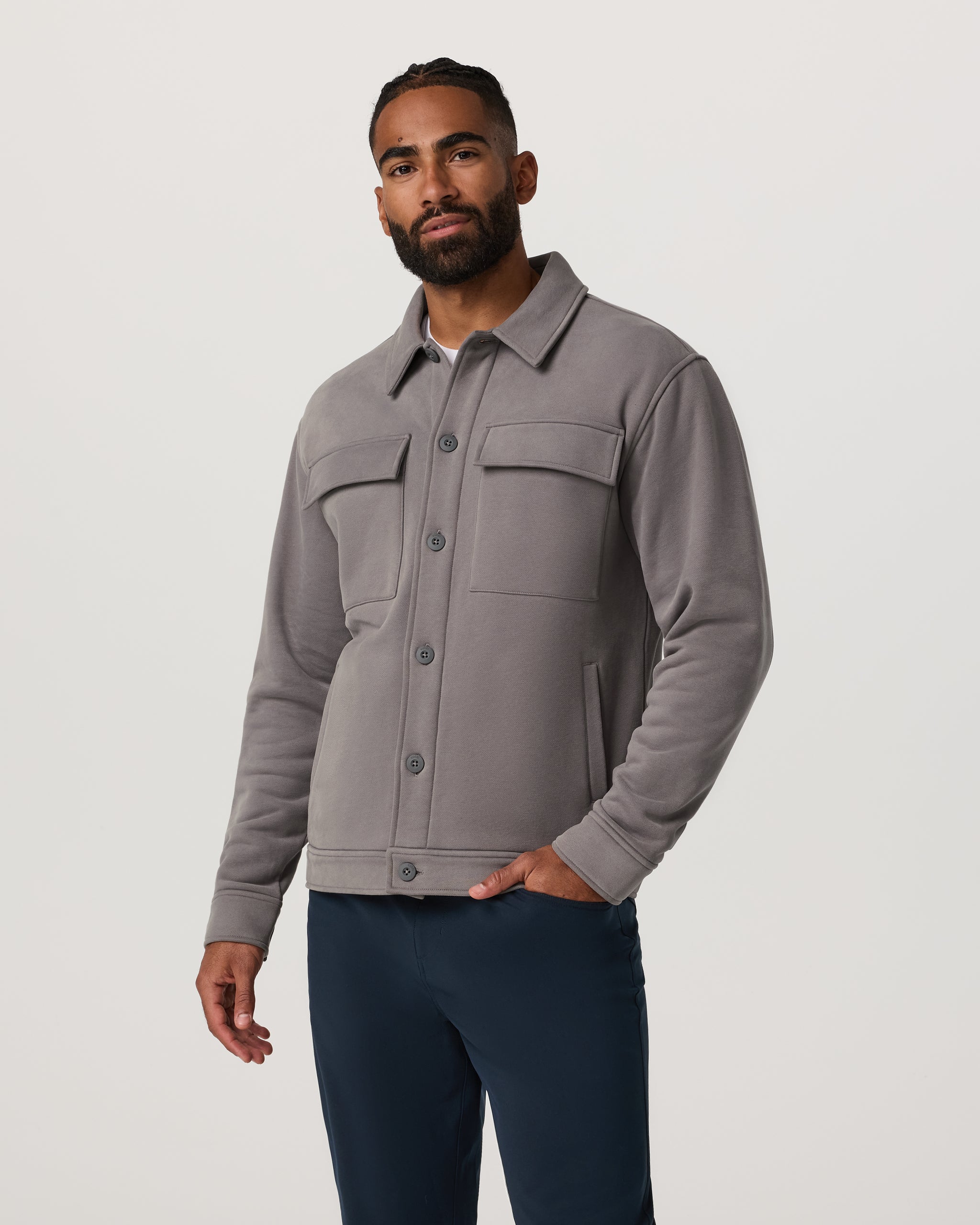 Seaside Shirt Jacket | Cavern Grey - Image 4