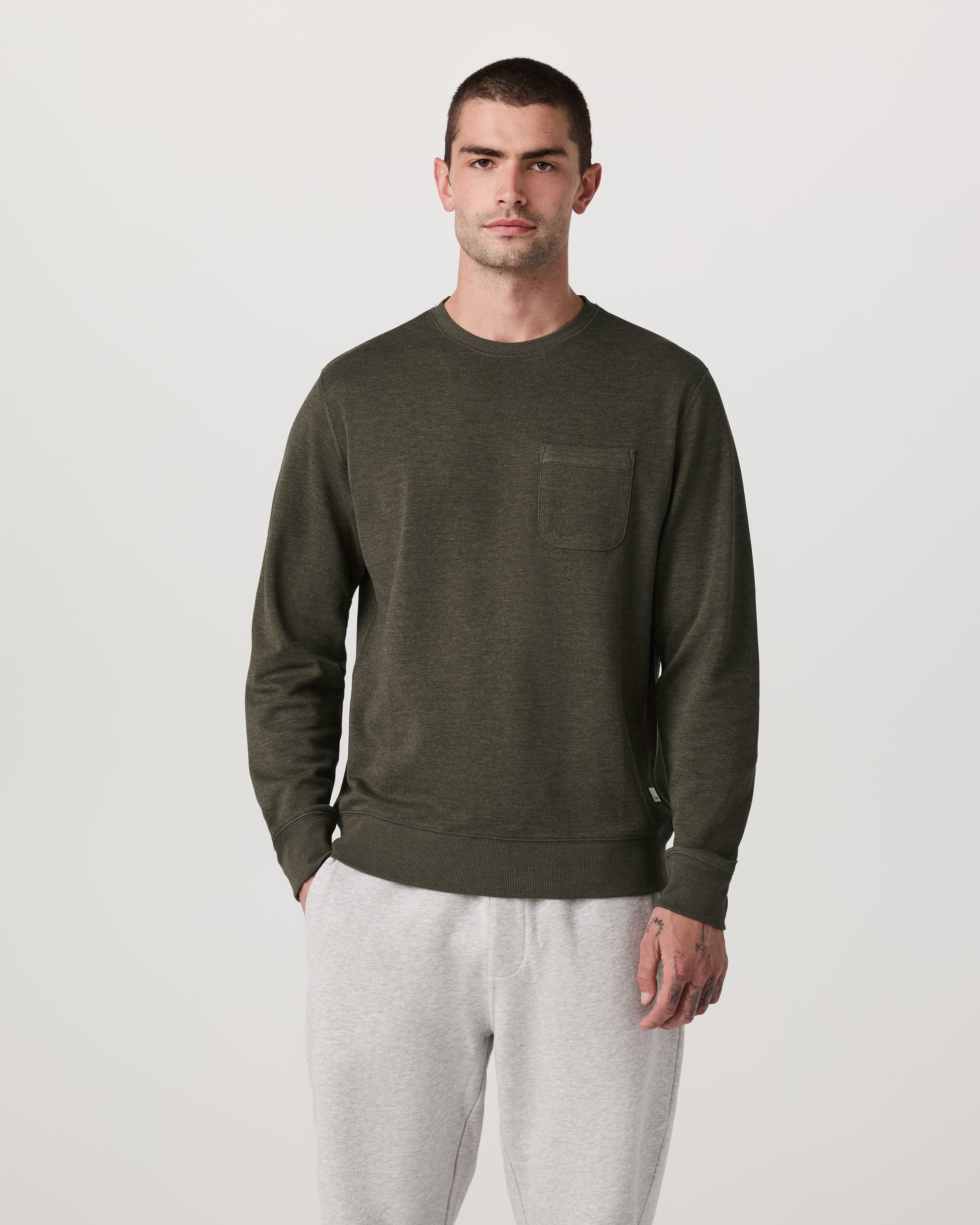 Jeffreys Crew 2.0 | Olive Heather
