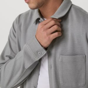 Long Sleeve Jeffreys Button Down Overshirt | Grey