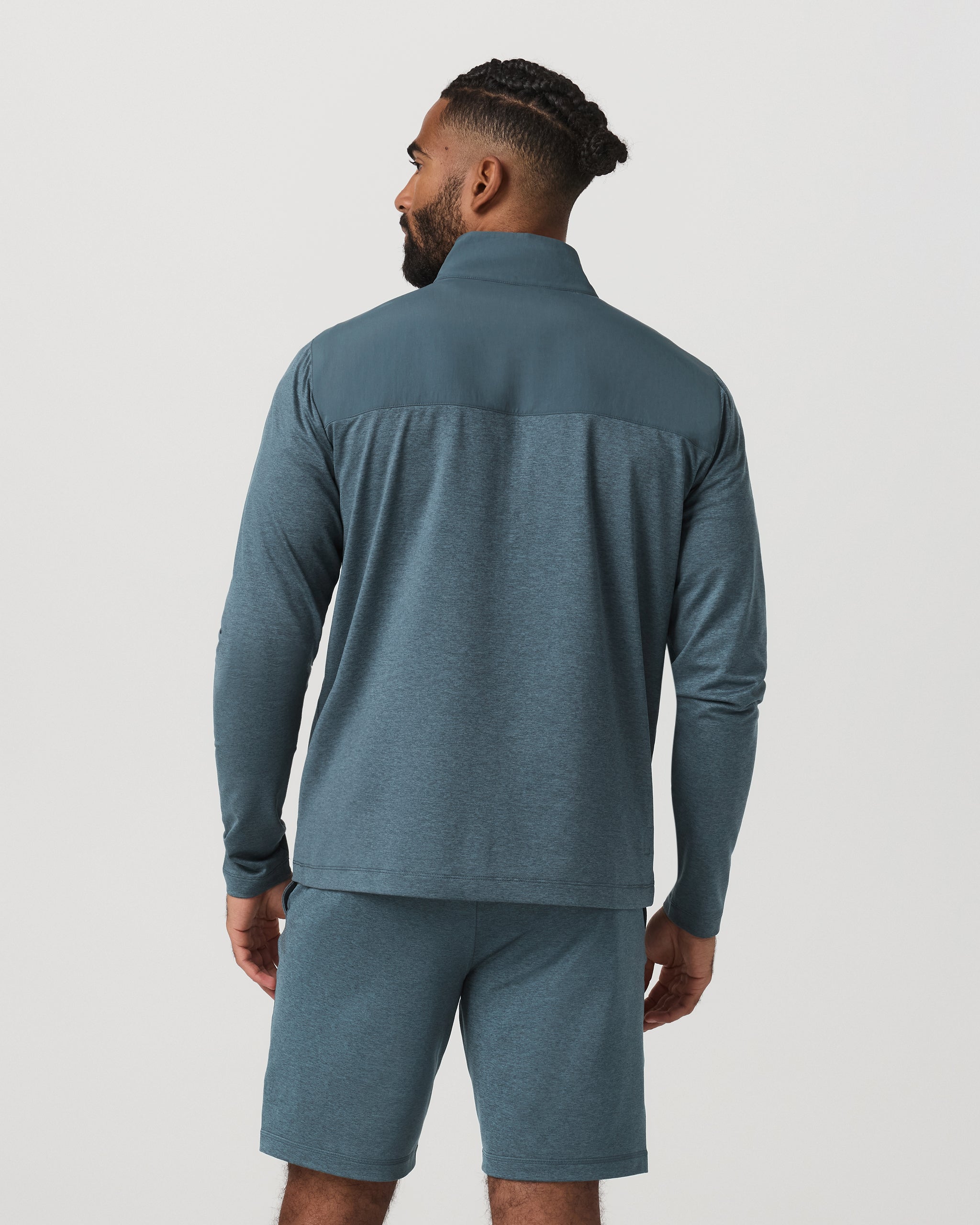 Sunday Element Half Zip | Blue Sea Heather - Image 4