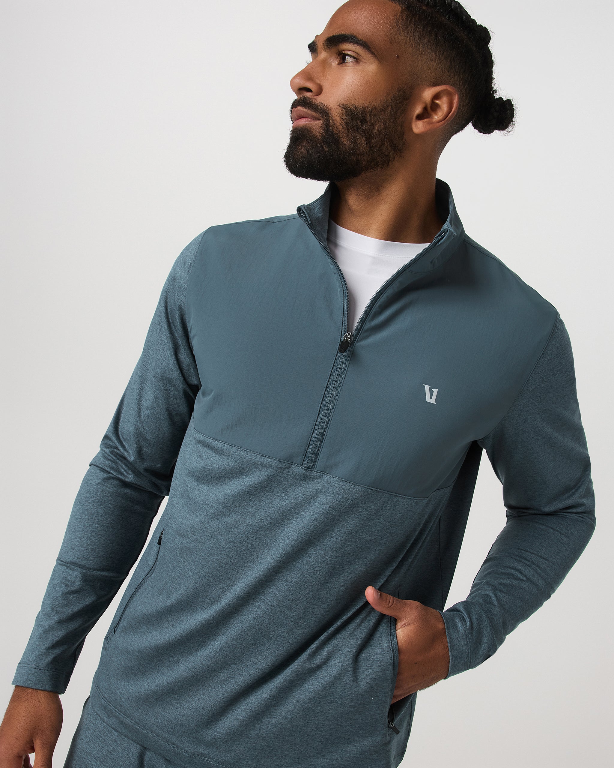 Sunday Element Half Zip | Blue Sea Heather - Image 5