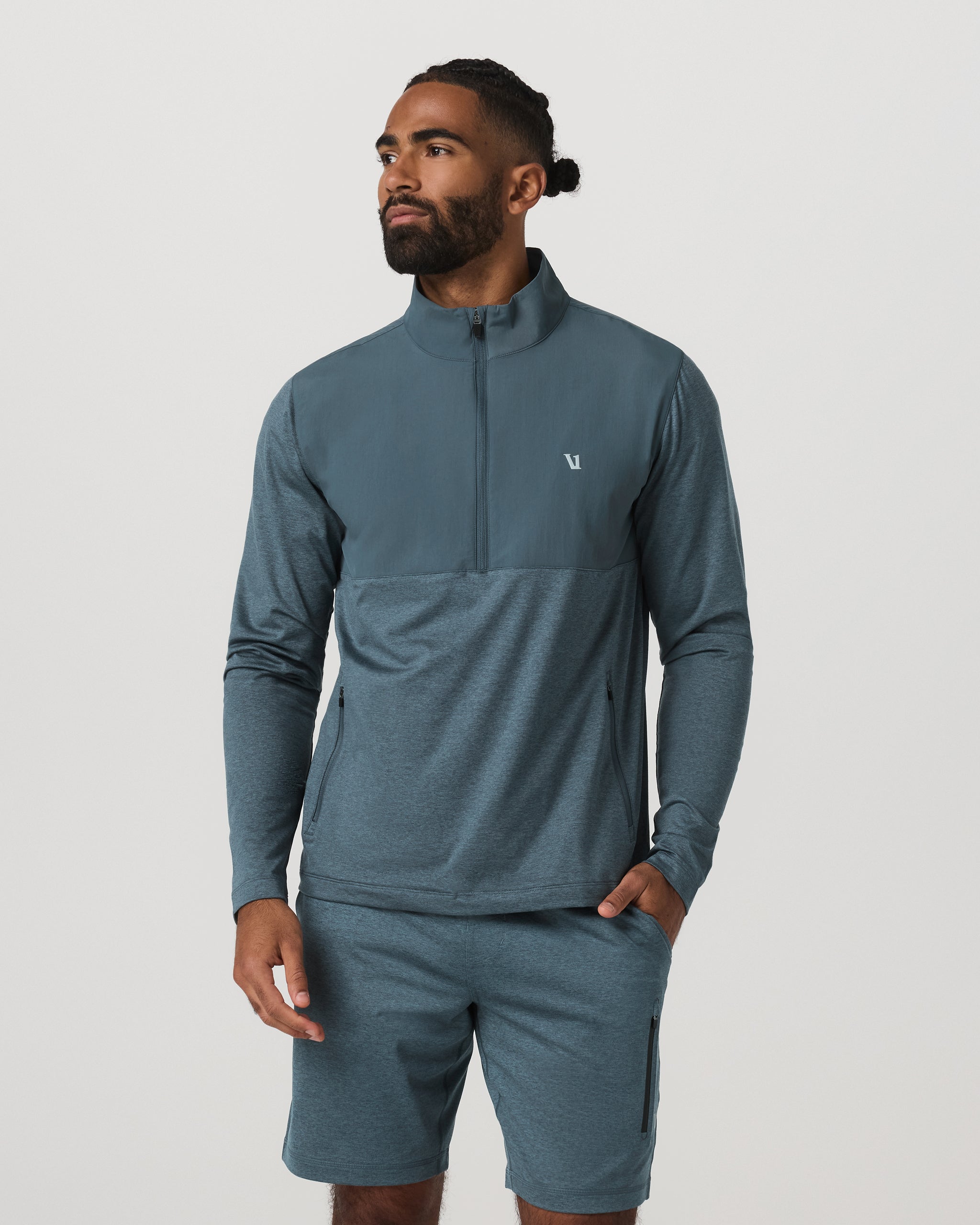 Sunday Element Half Zip | Blue Sea Heather
