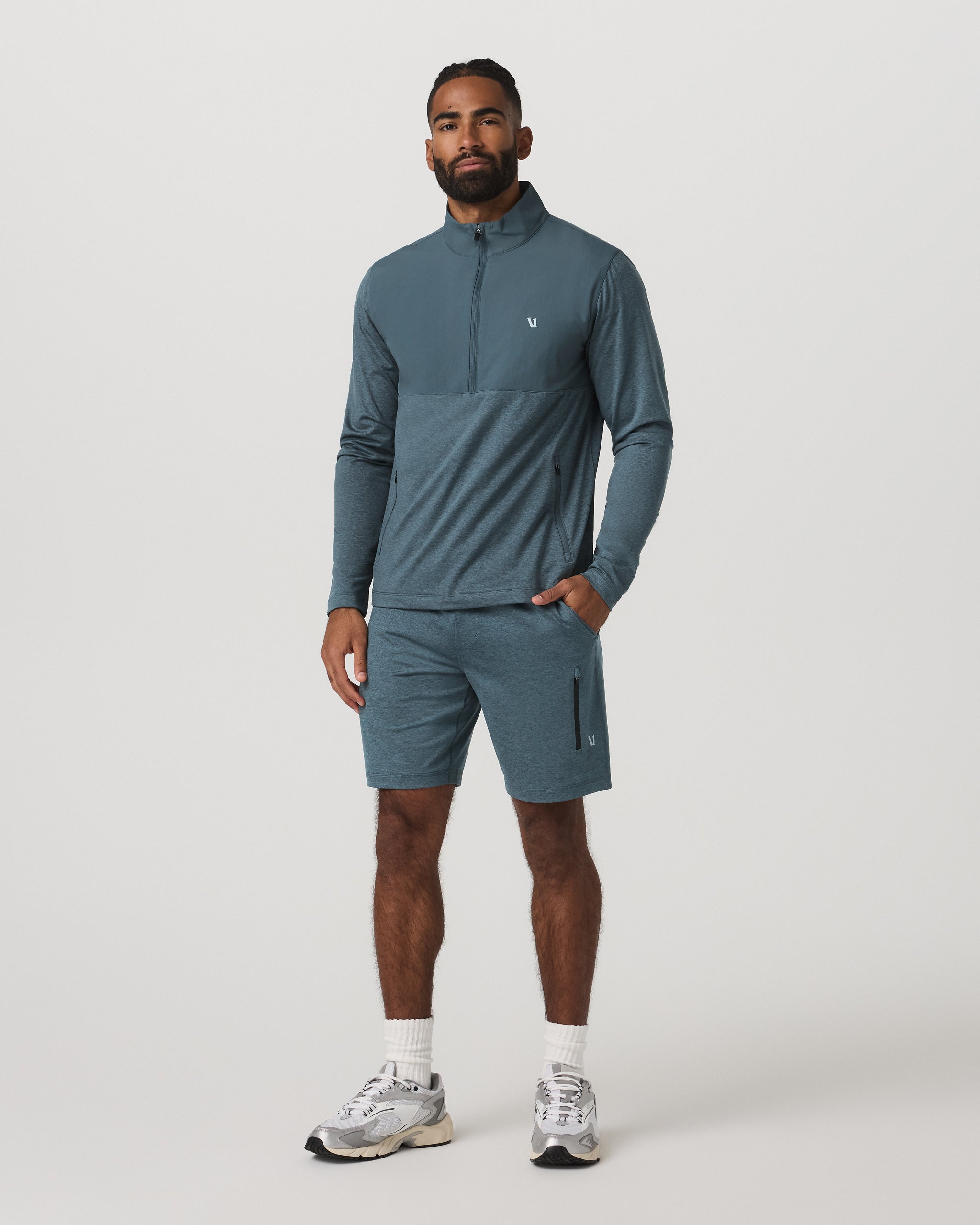 Sunday Element Half Zip | Blue Sea Heather - Image 3