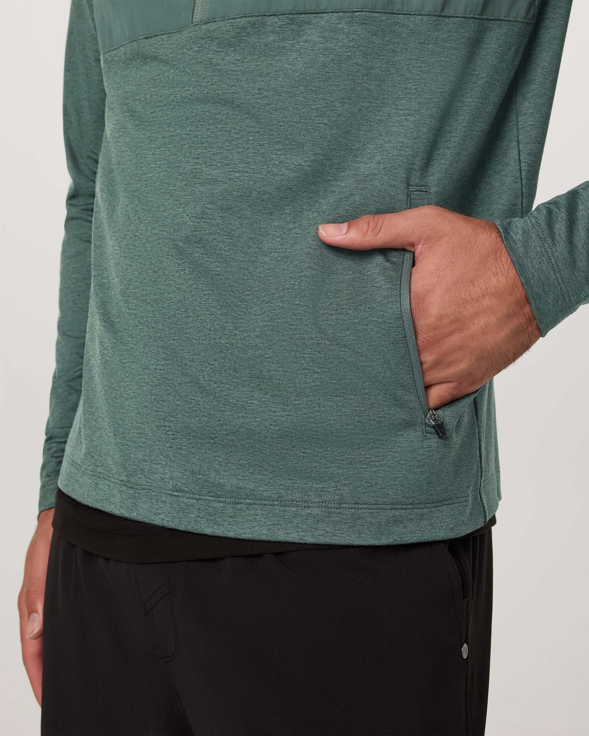 Sunday Element Half Zip | Agate Green Heather - Image 5