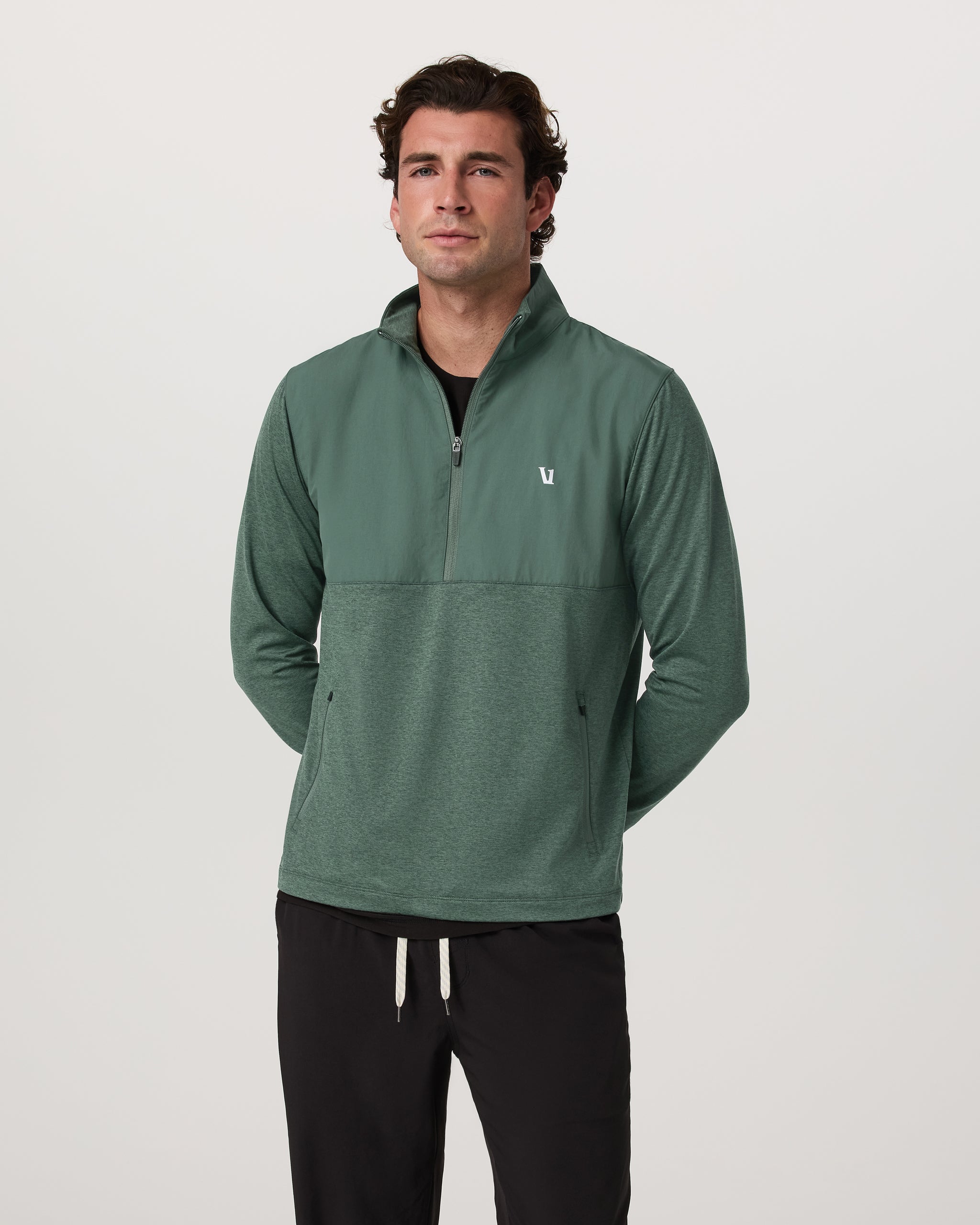 Sunday Element Half Zip | Agate Green Heather - Image 2