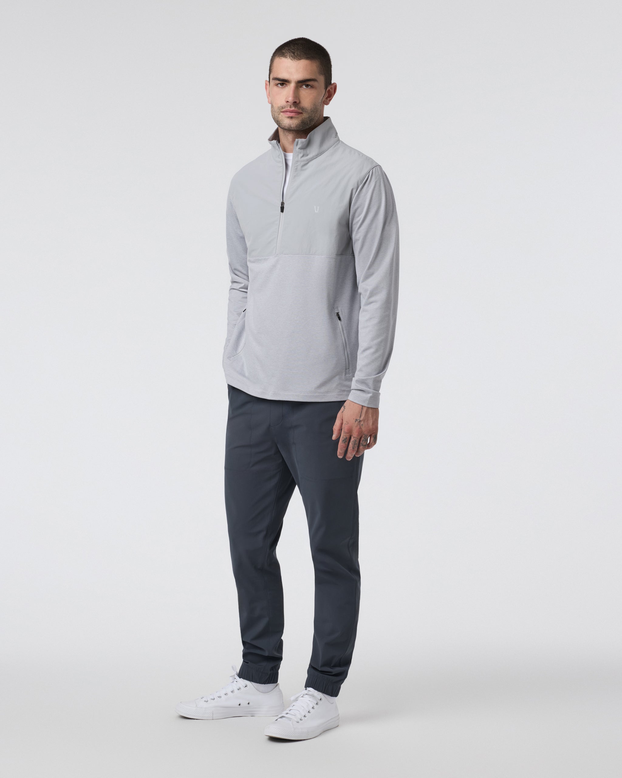 Sunday Element Half Zip | Platinum Heather - Image 2