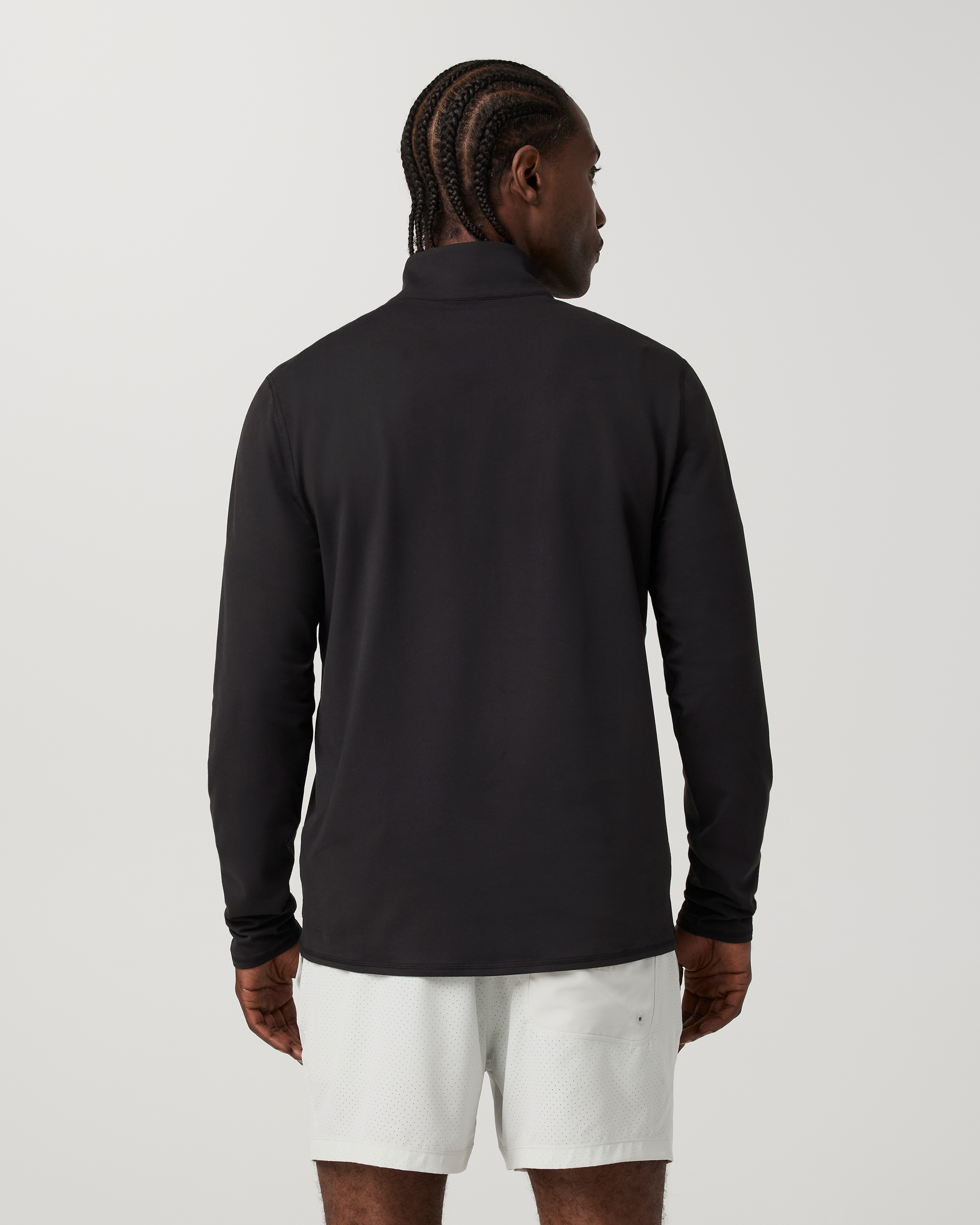 Ponto Half Zip Mock Neck | Black - Image 3