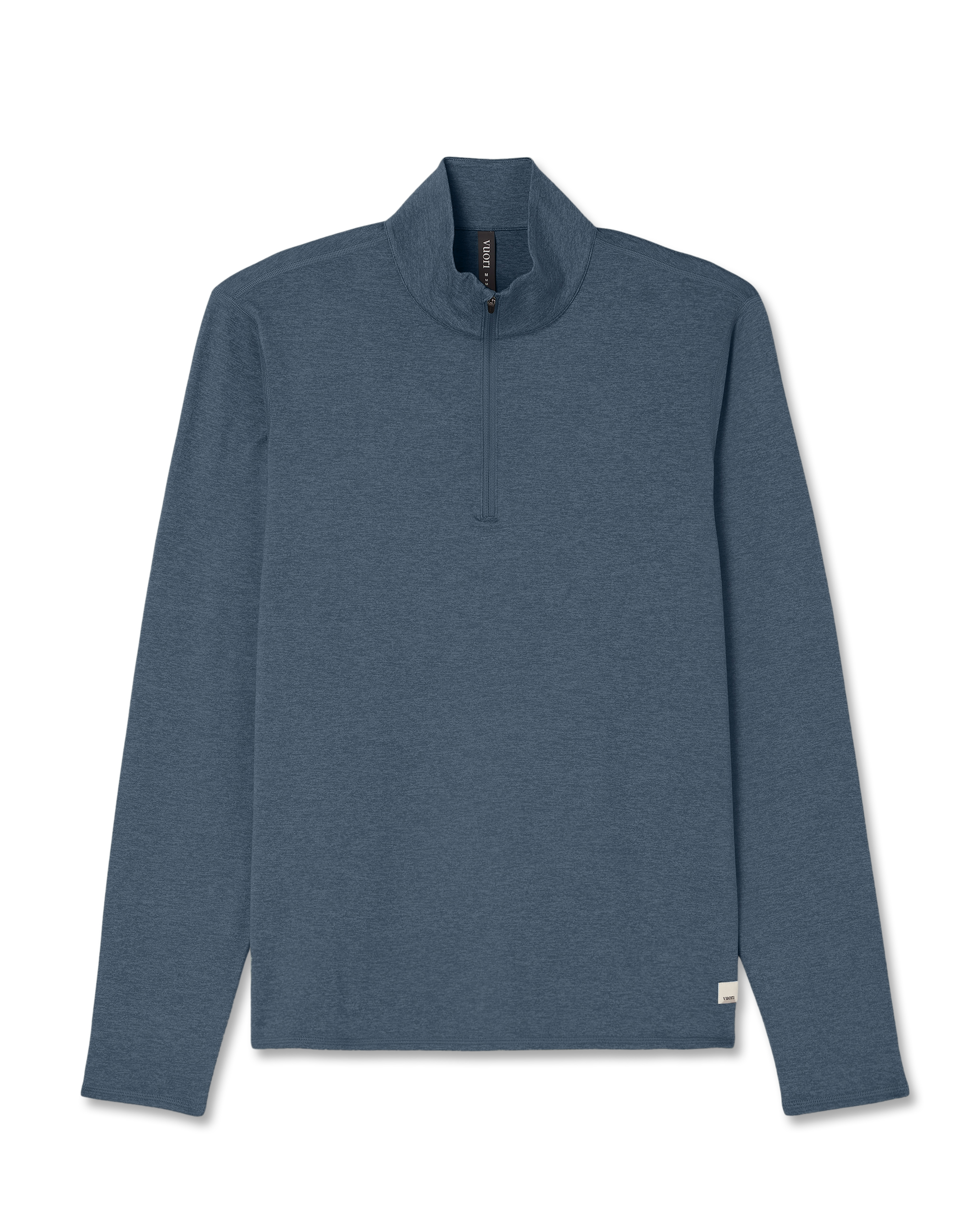 Ponto Half Zip Mock Neck | Bay Blue Heather - Image 6