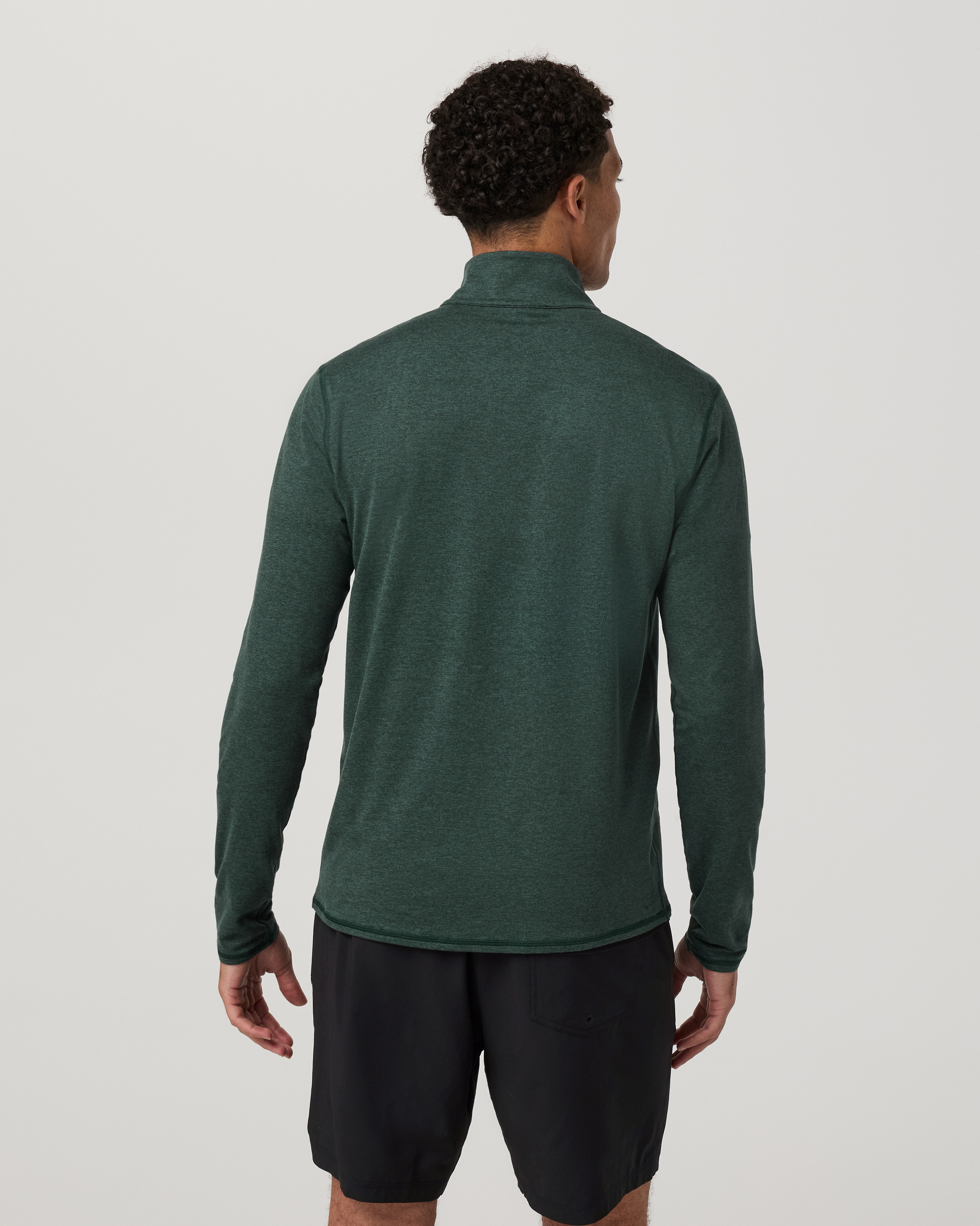 Ponto Half Zip Mock Neck | Hemlock Heather - Image 5